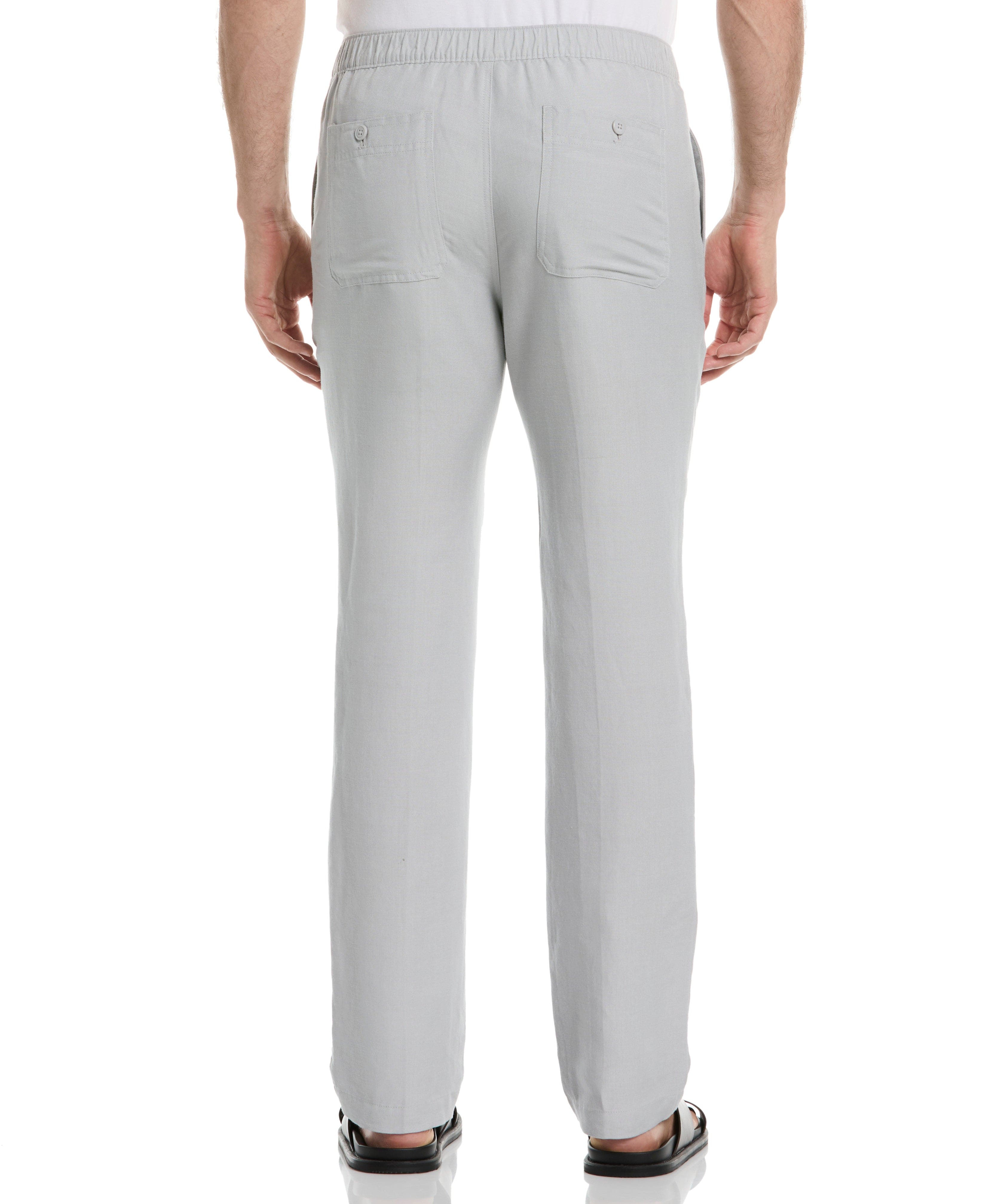 Linen-Blend Core Drawstring Pants