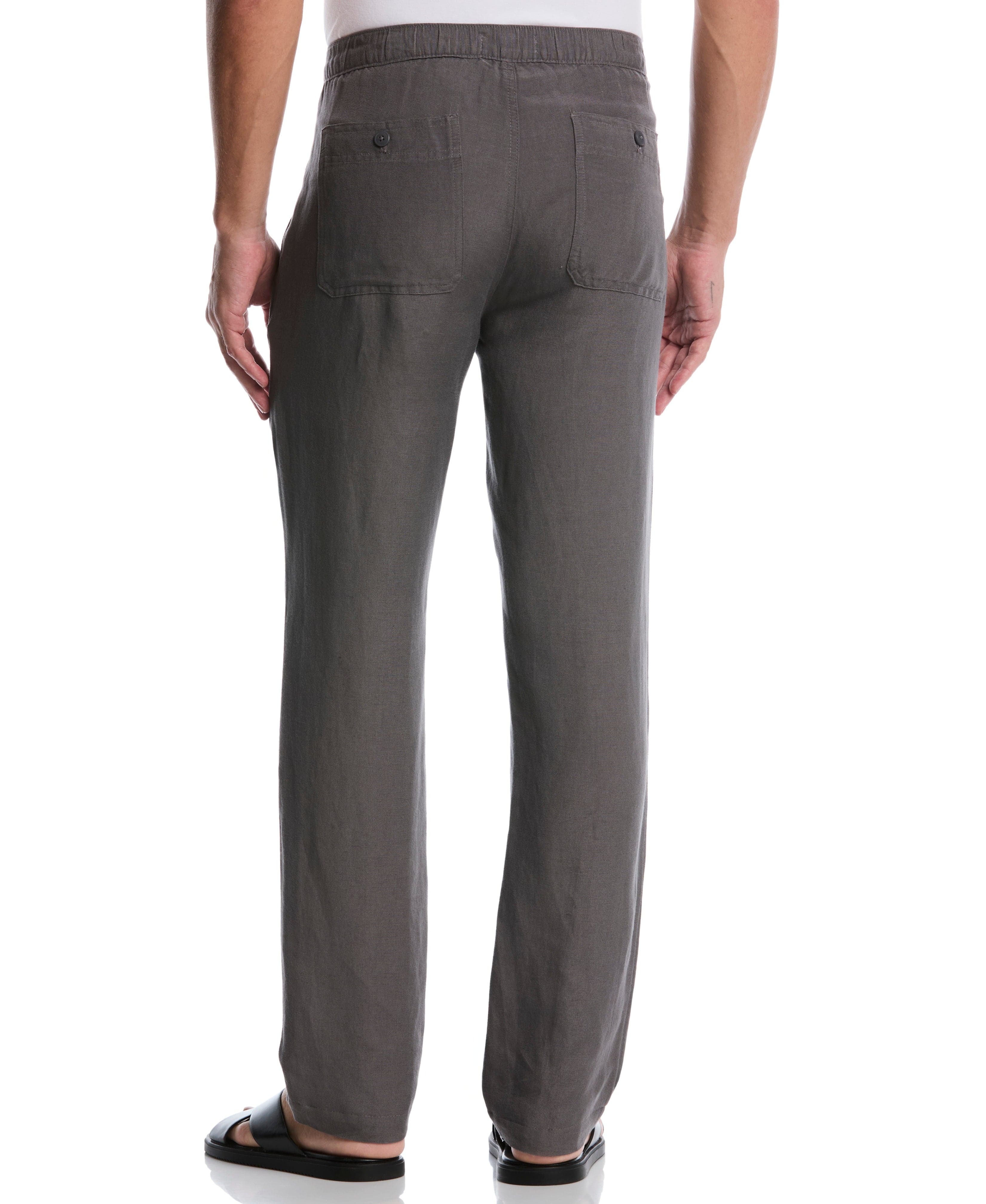 Linen-Blend Core Drawstring Pants