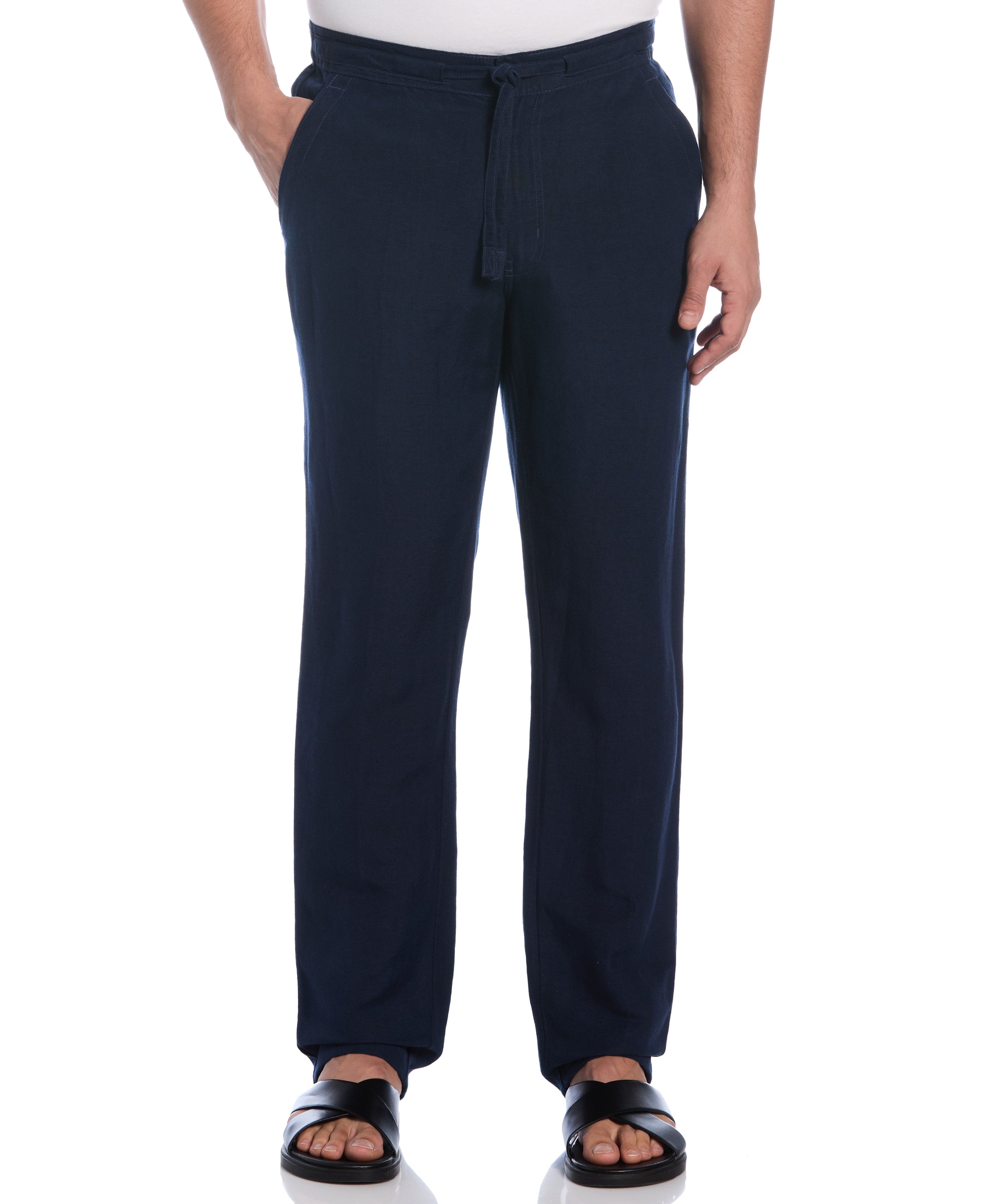 Linen-Blend Core Drawstring Pants