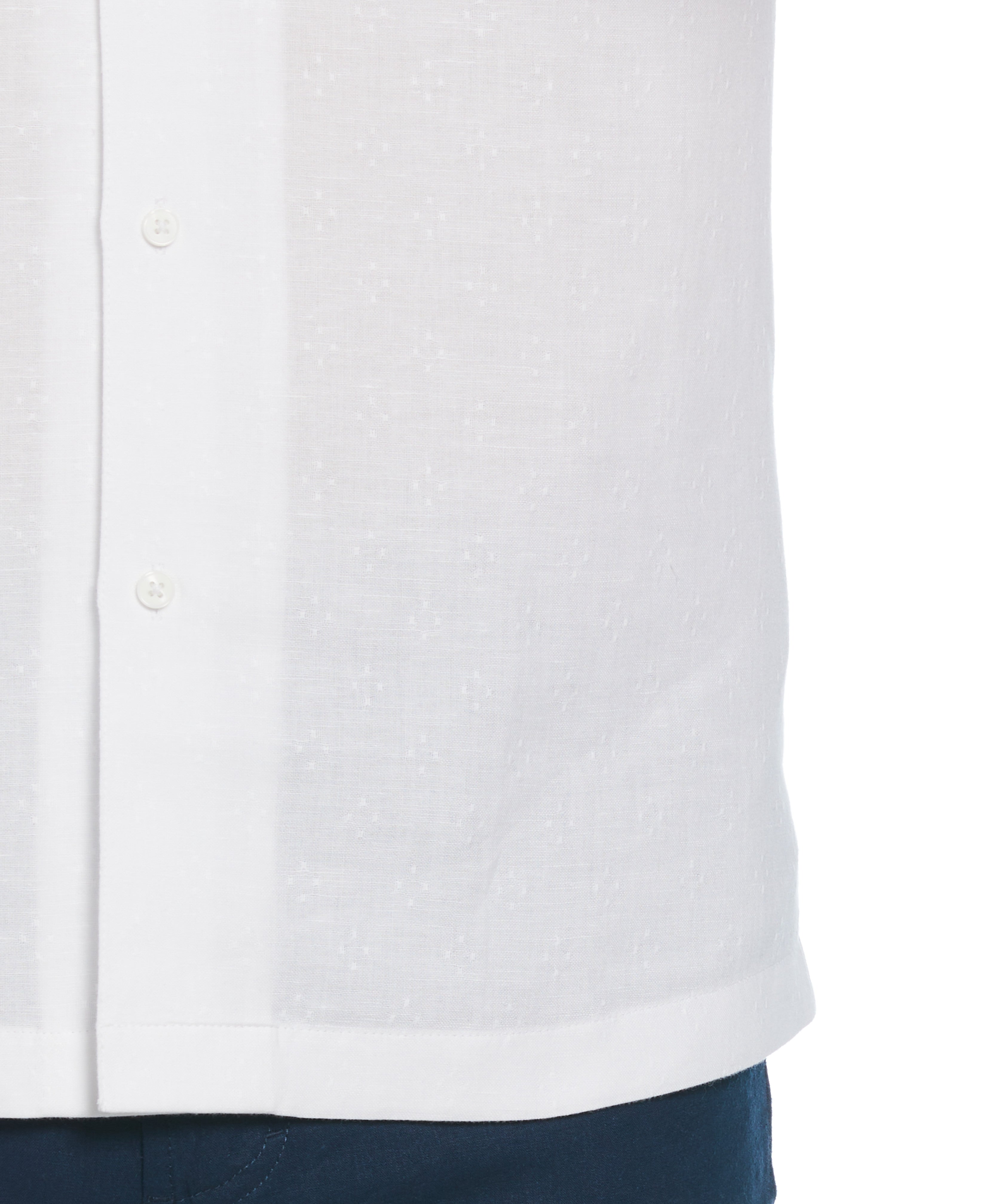 Linen Blend Dobby Camp Collar Shirt
