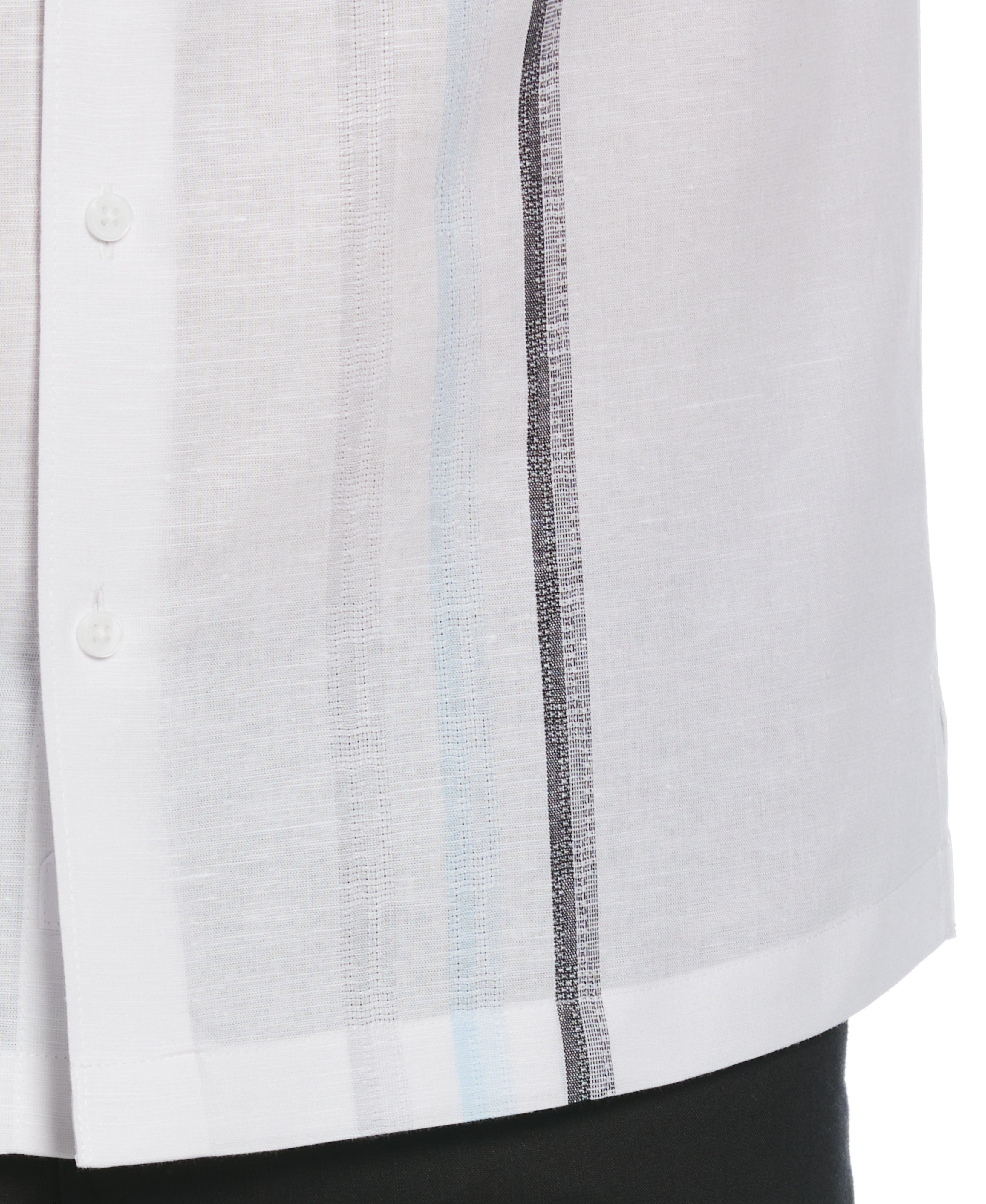 Linen Blend Gradient Panel Shirt