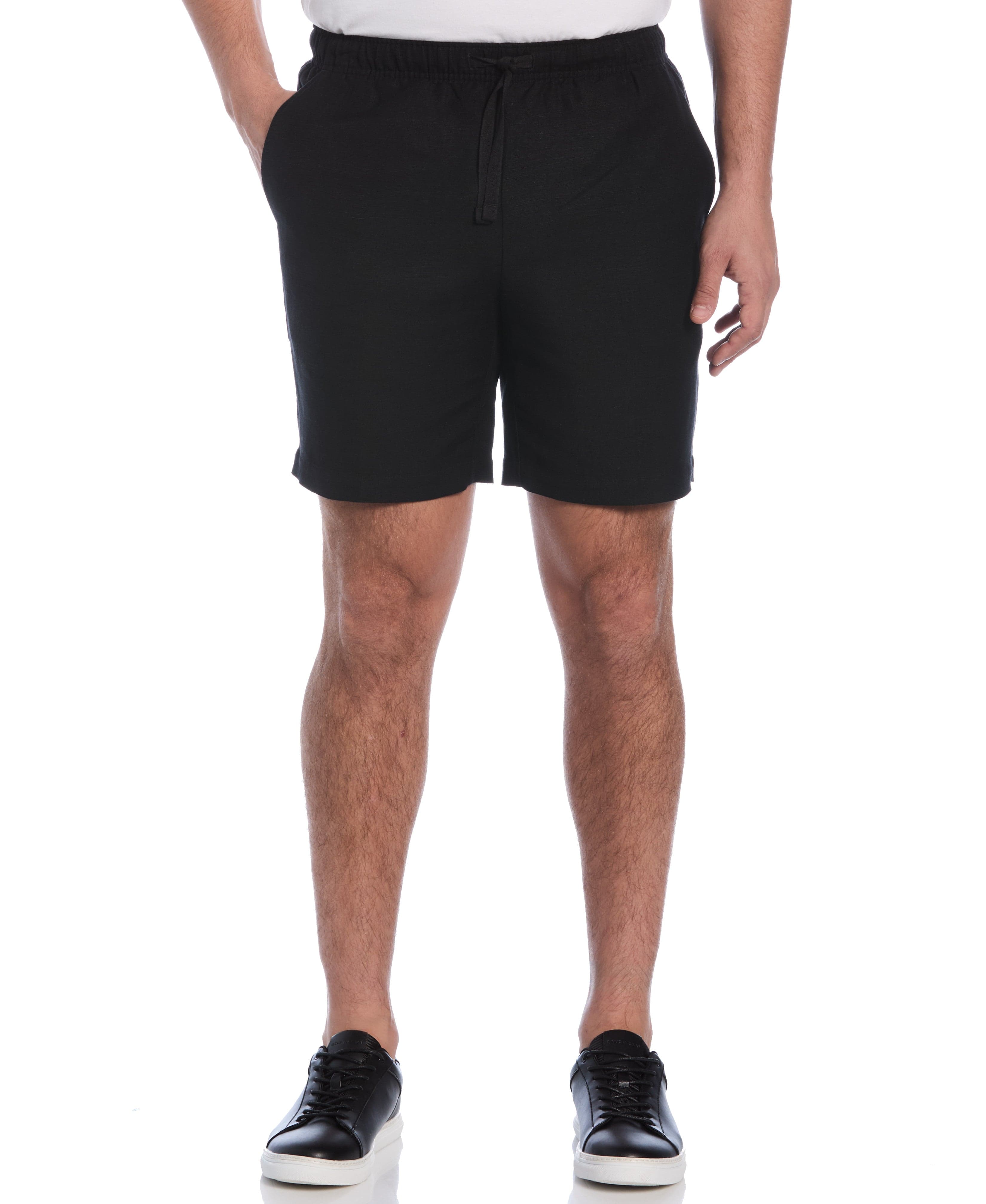 Linen-Blend Pull On Drawstring Shorts