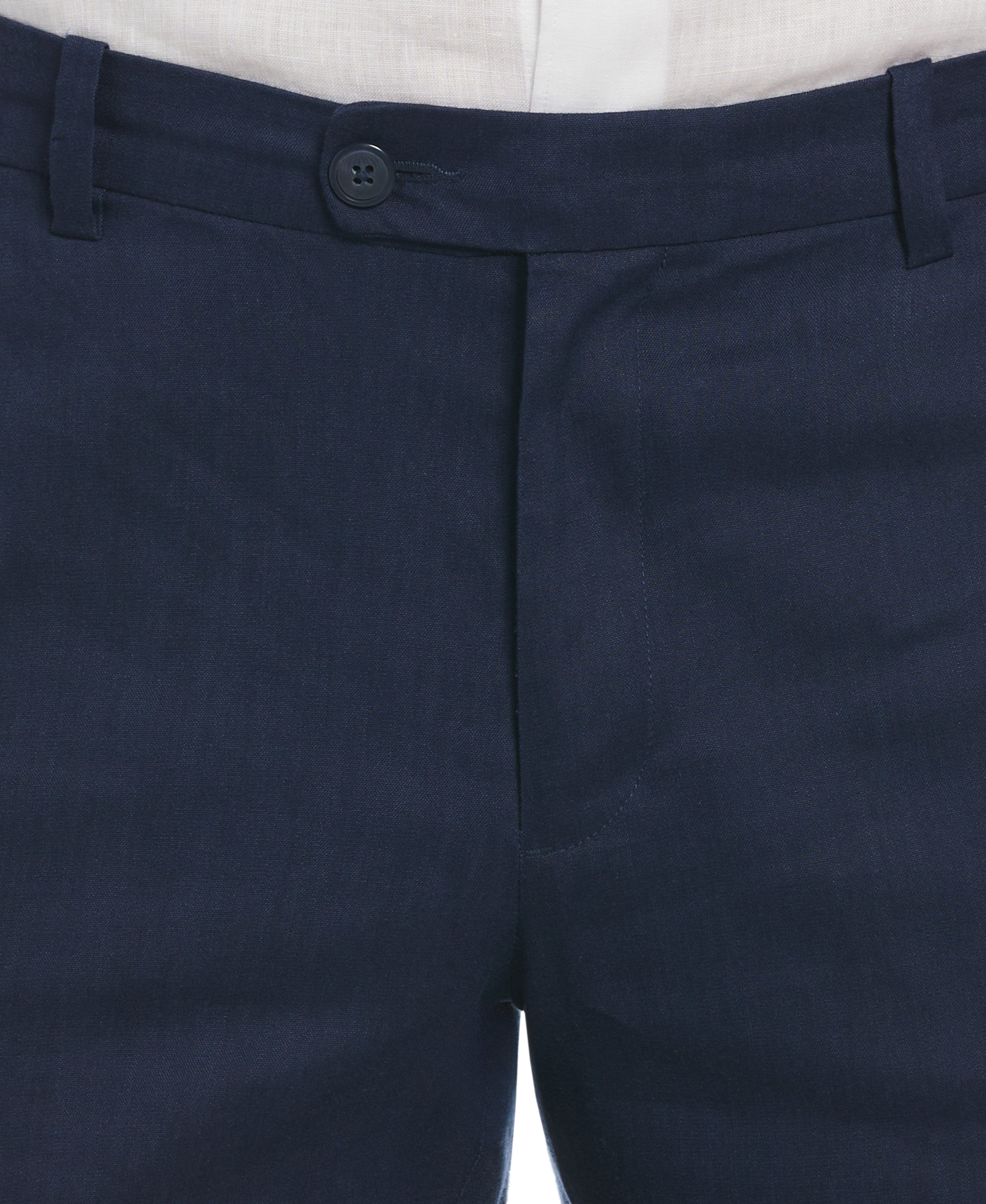 Linen-Blend Stretch Flat-Front Shorts