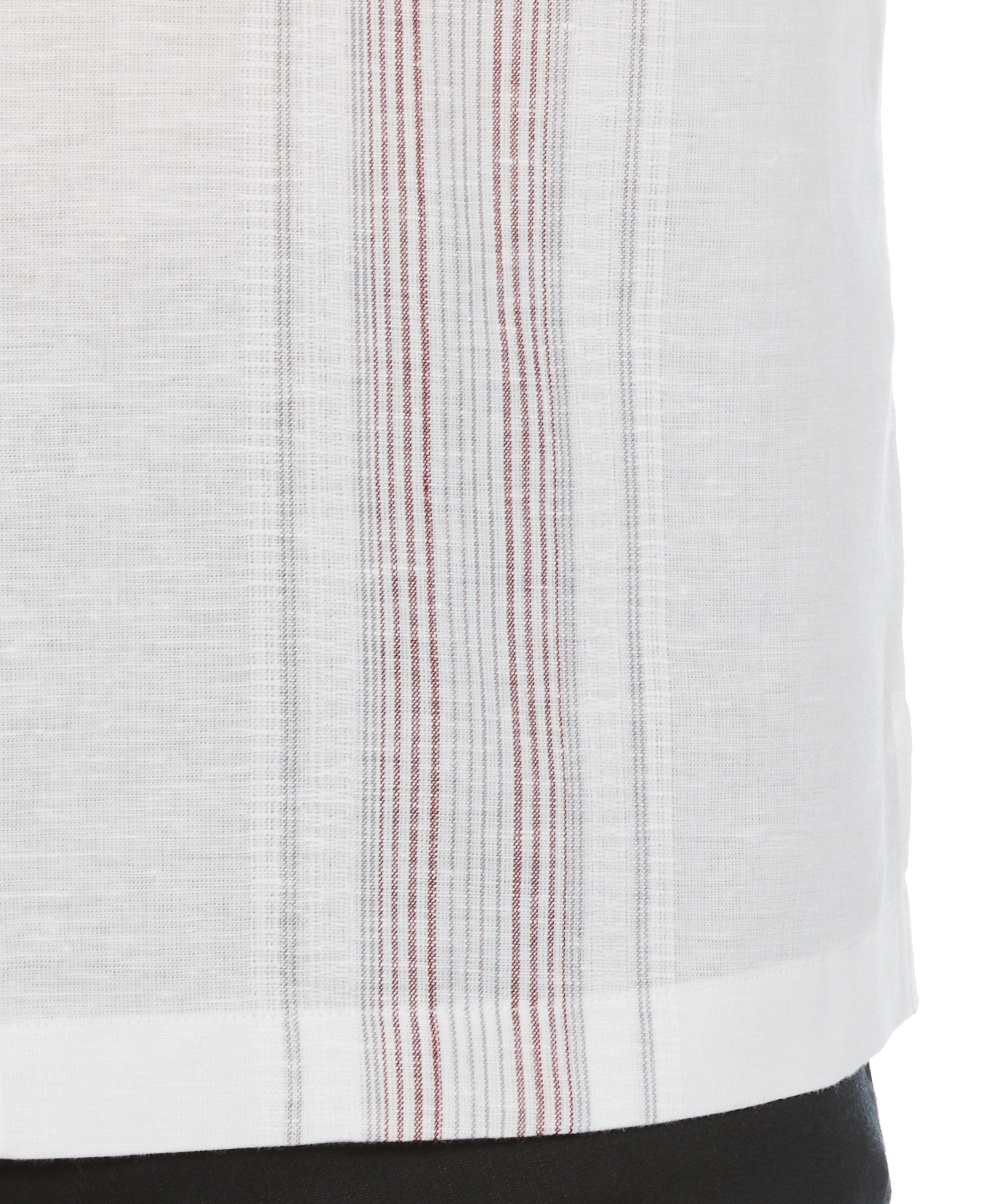 Linen Blend Yarn Dyed Panel Shirt