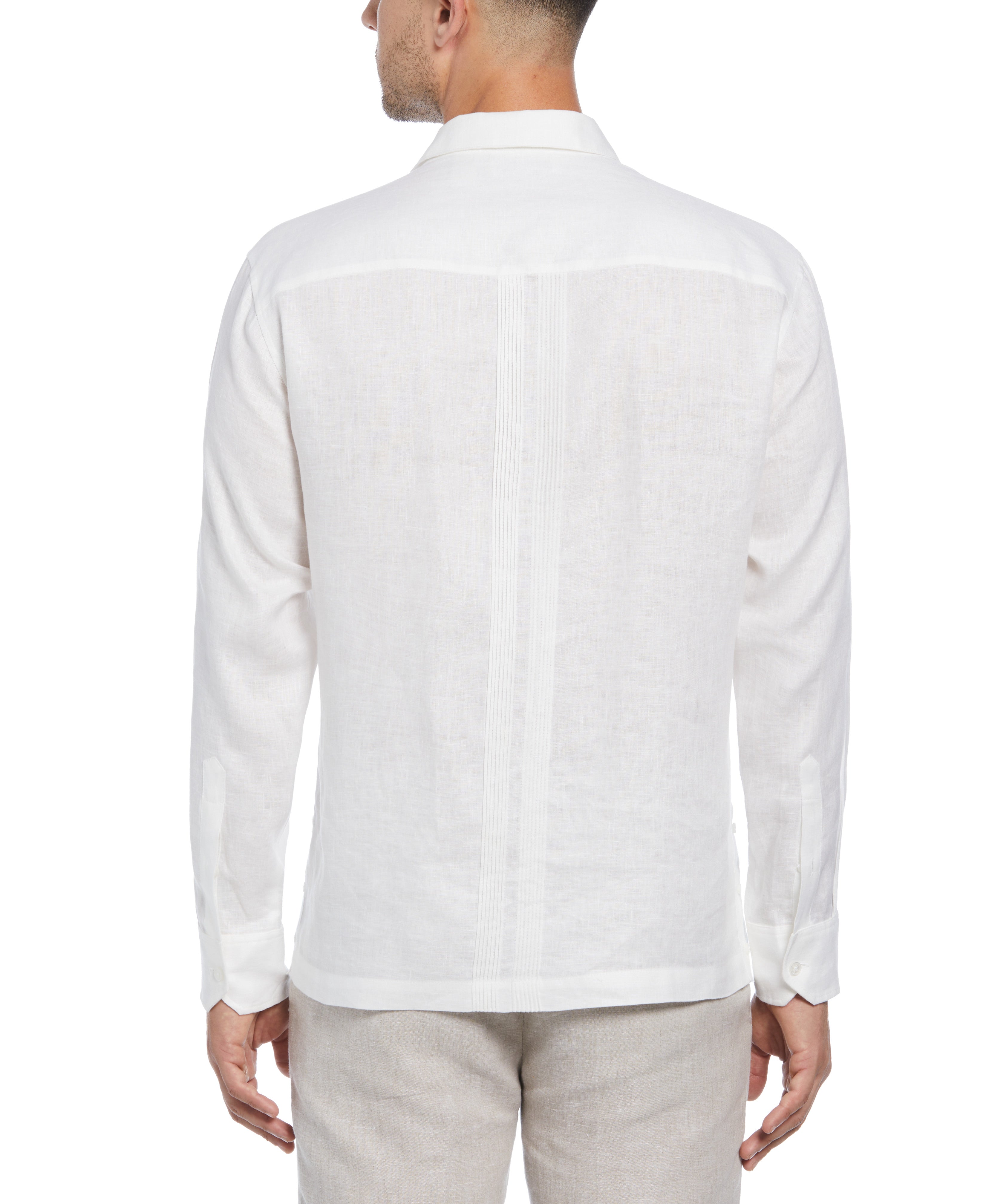 Linen Multi Pintuck Guayabera Shirt