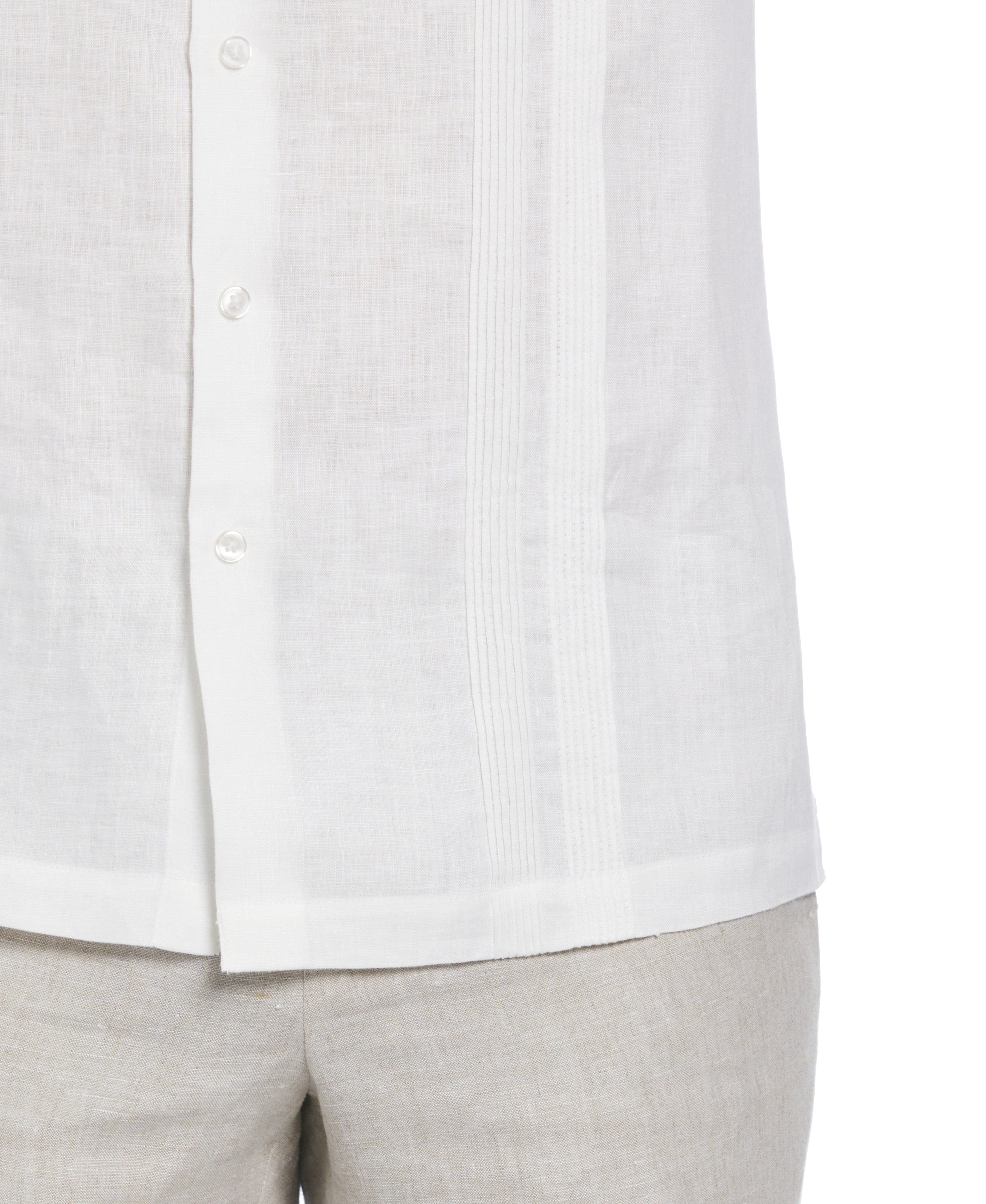 Linen Multi Pintuck Guayabera Shirt
