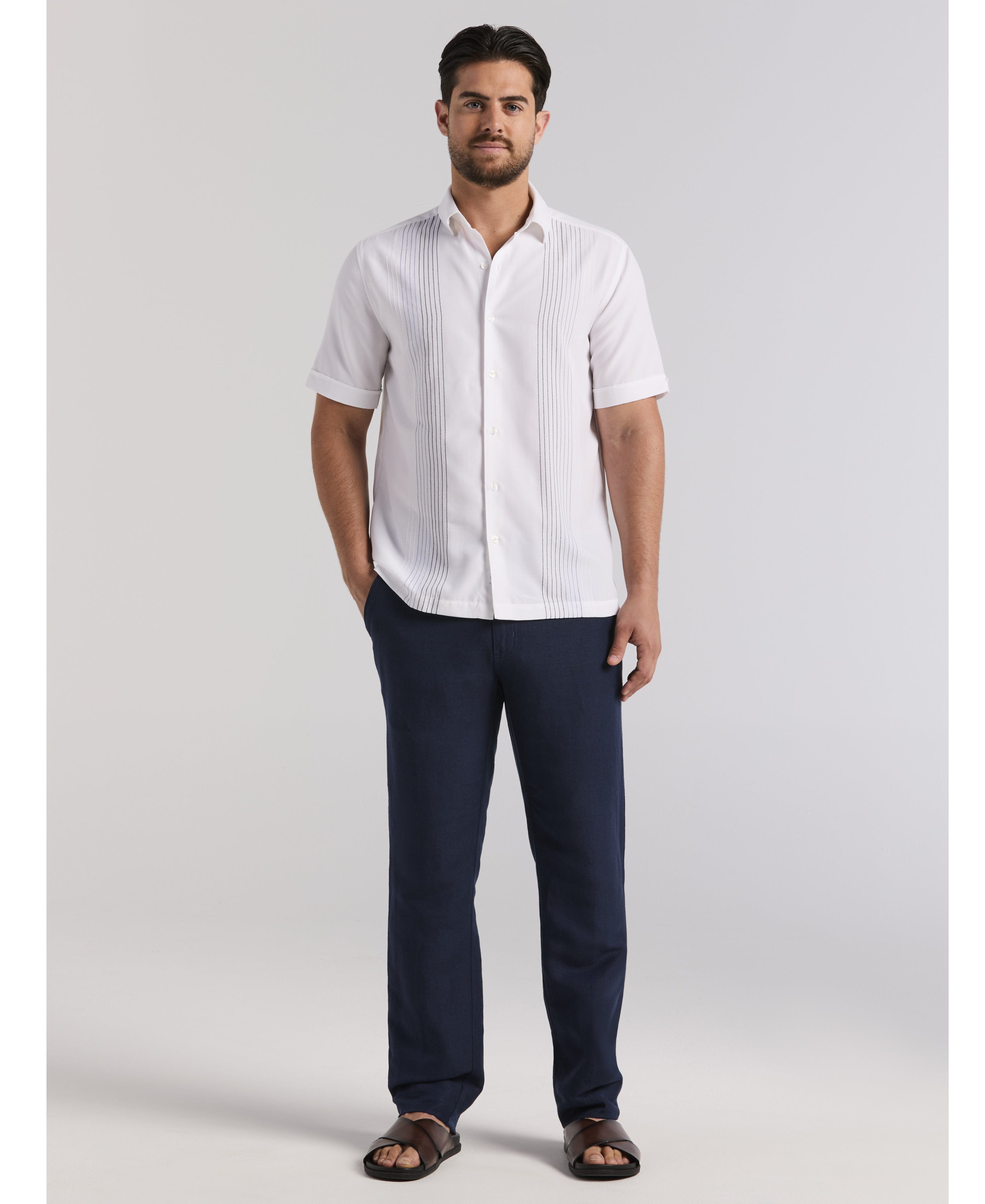 Ombre Embroidered Panel Shirt