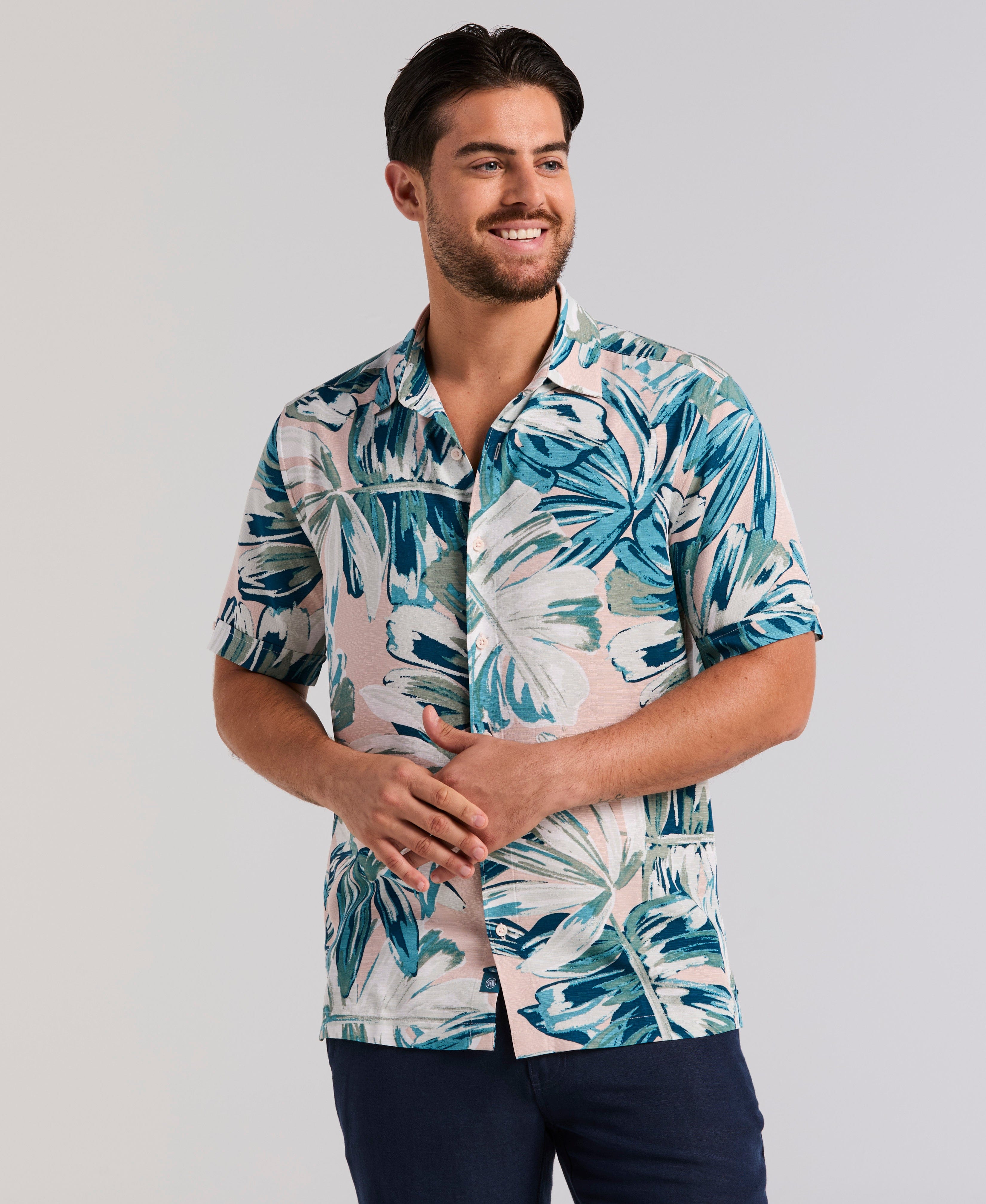 Oversized Leaf Print Shirt
