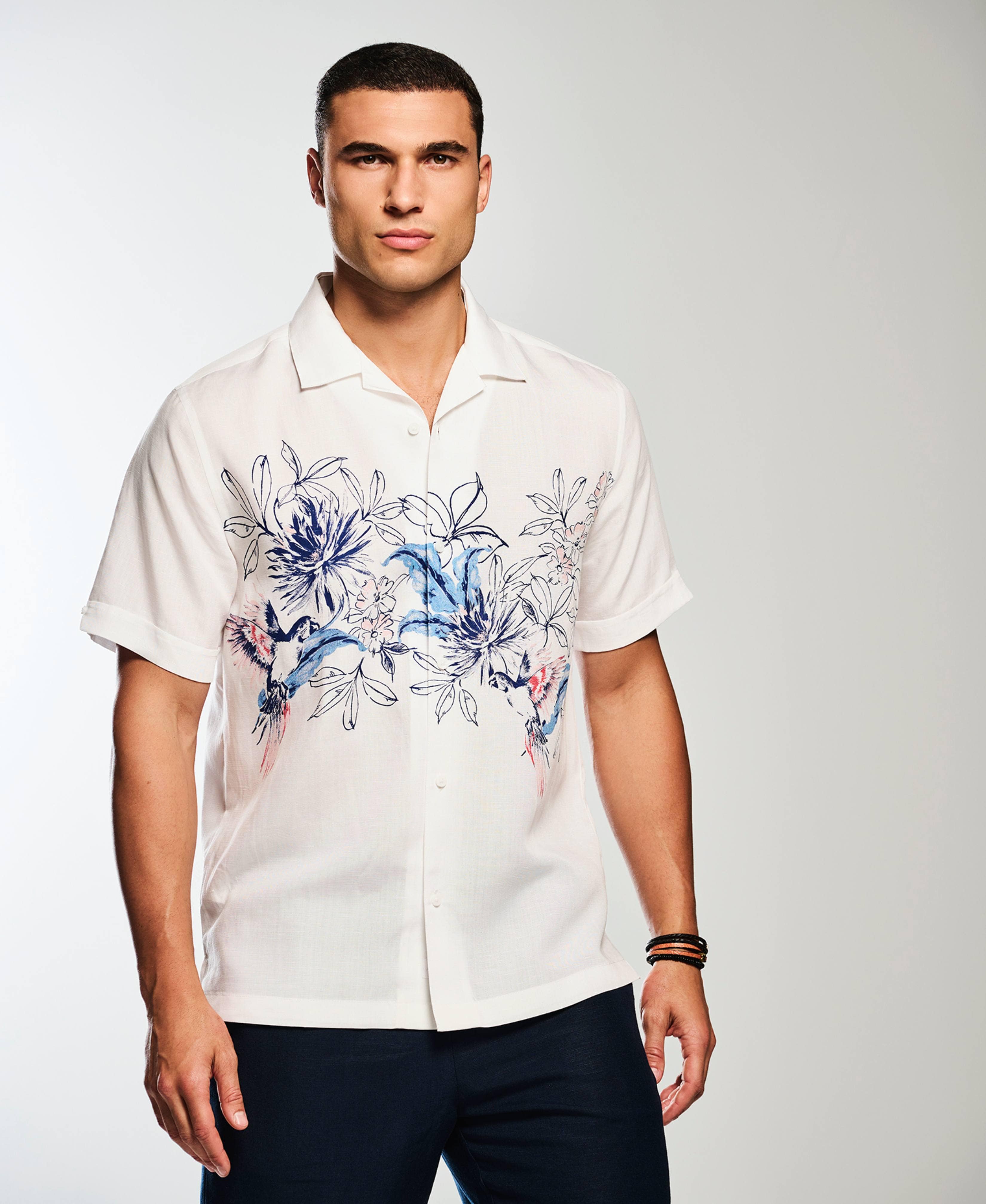 Parrot Chest Print Shirt