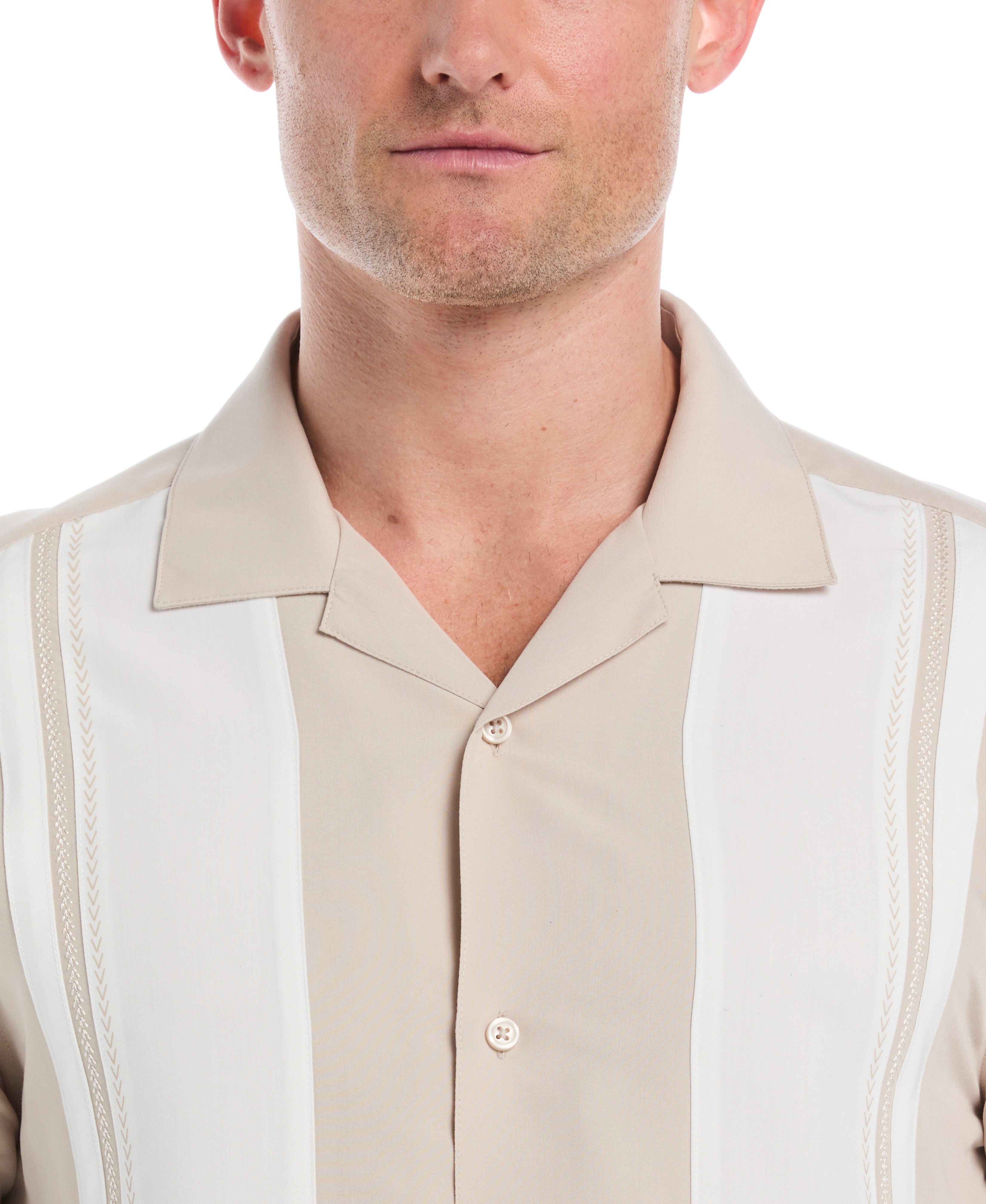 Retro Panel Embroidered Shirt