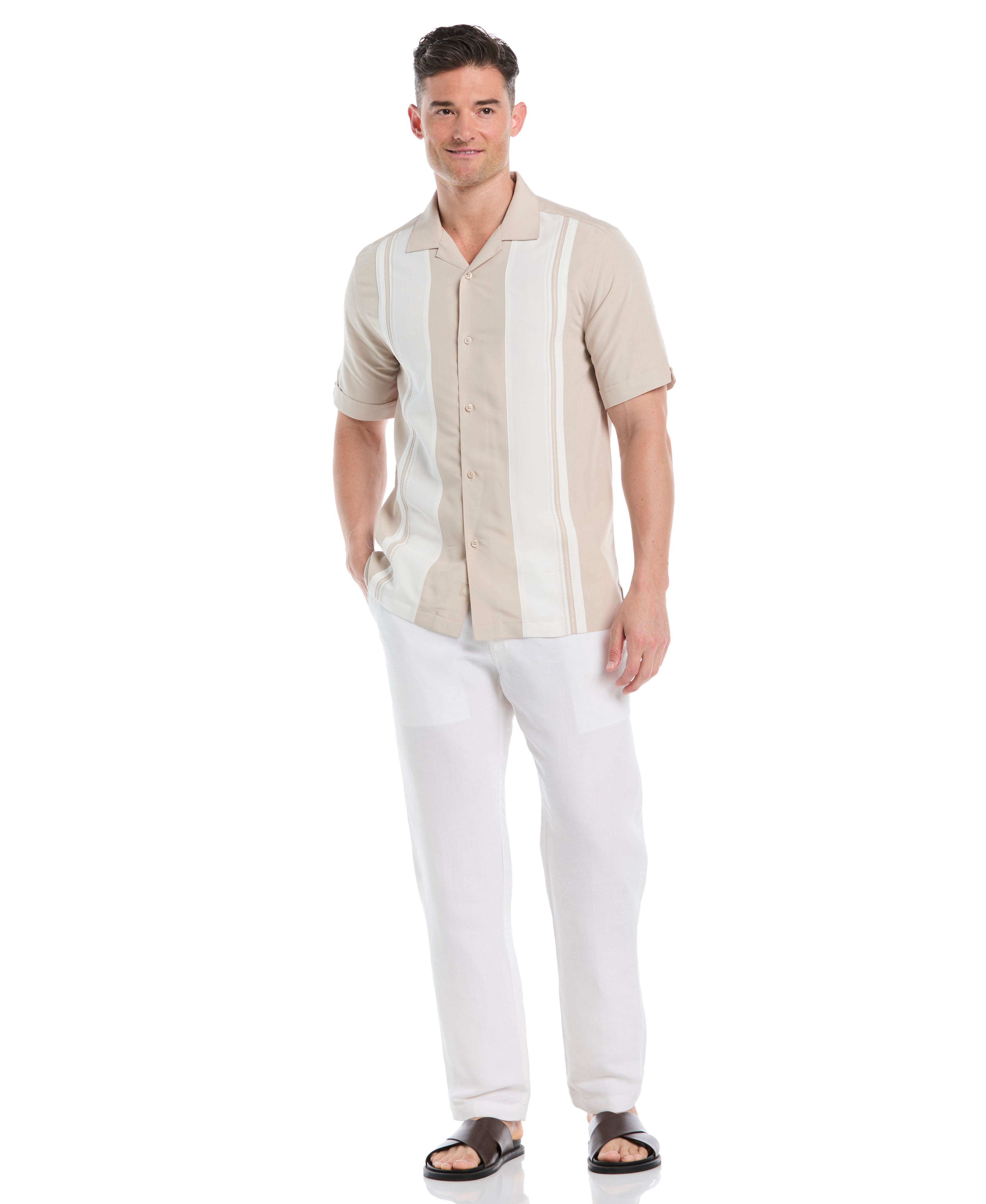 Retro Panel Embroidered Shirt