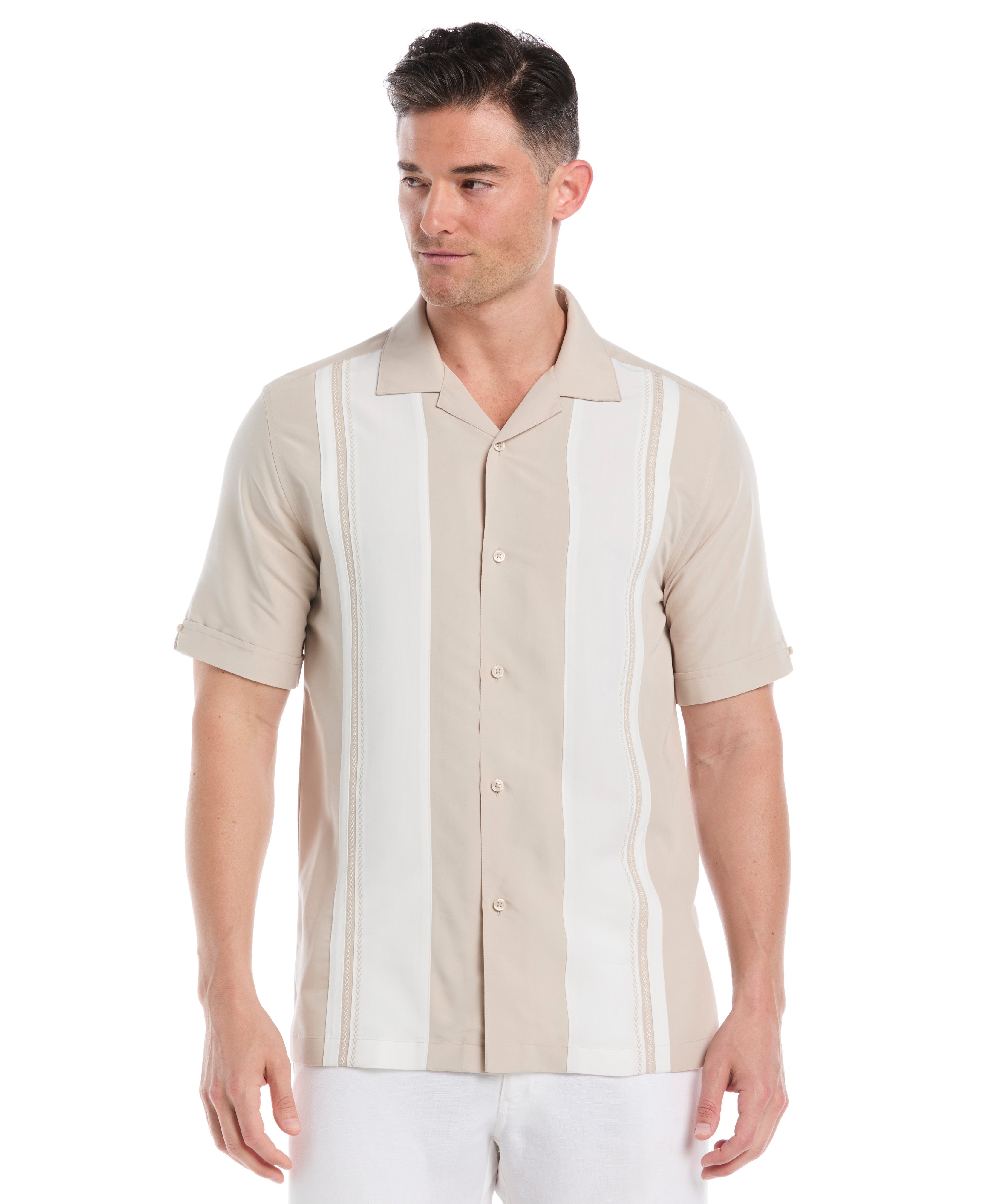Retro Panel Embroidered Shirt