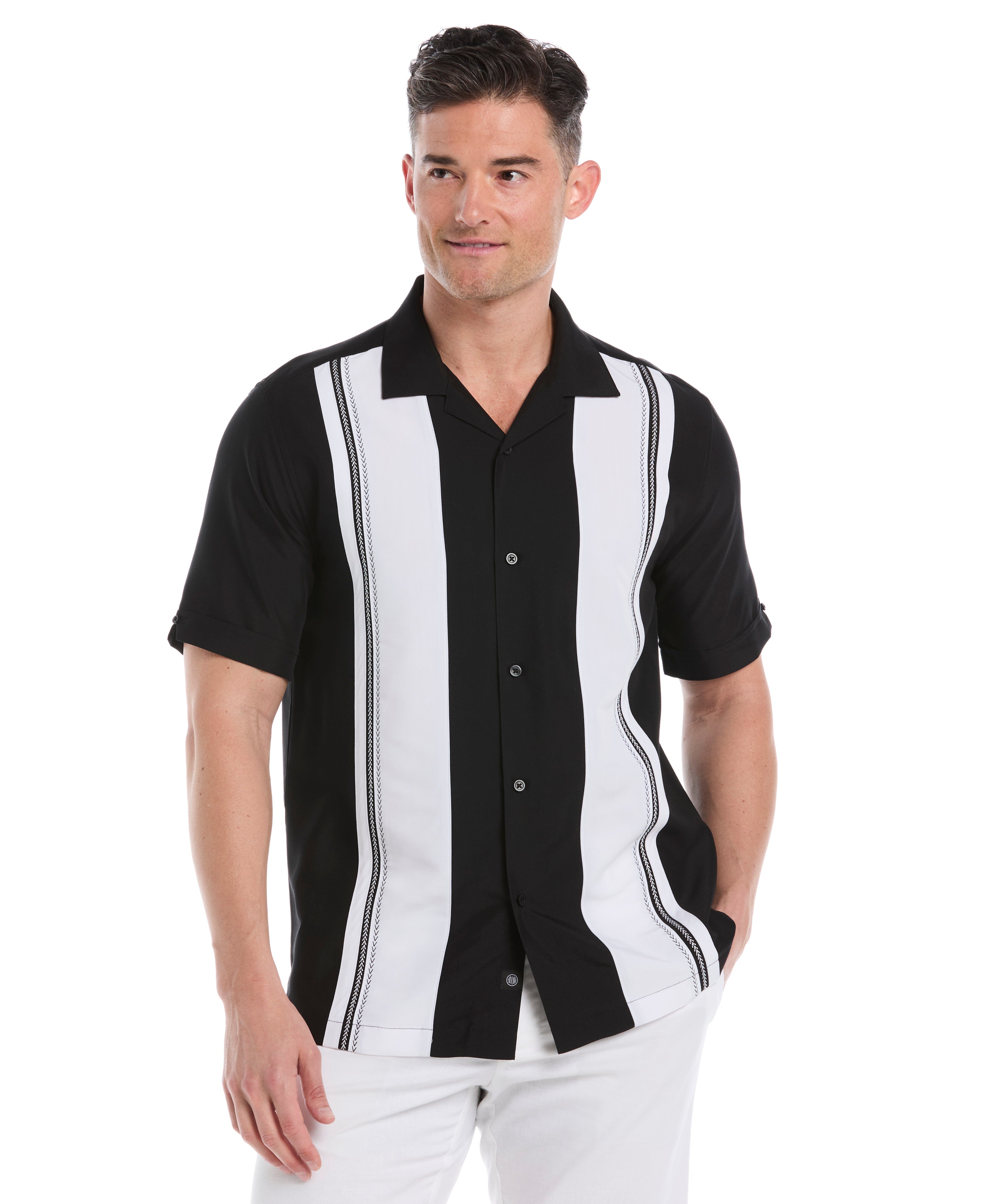 Retro Panel Embroidered Shirt