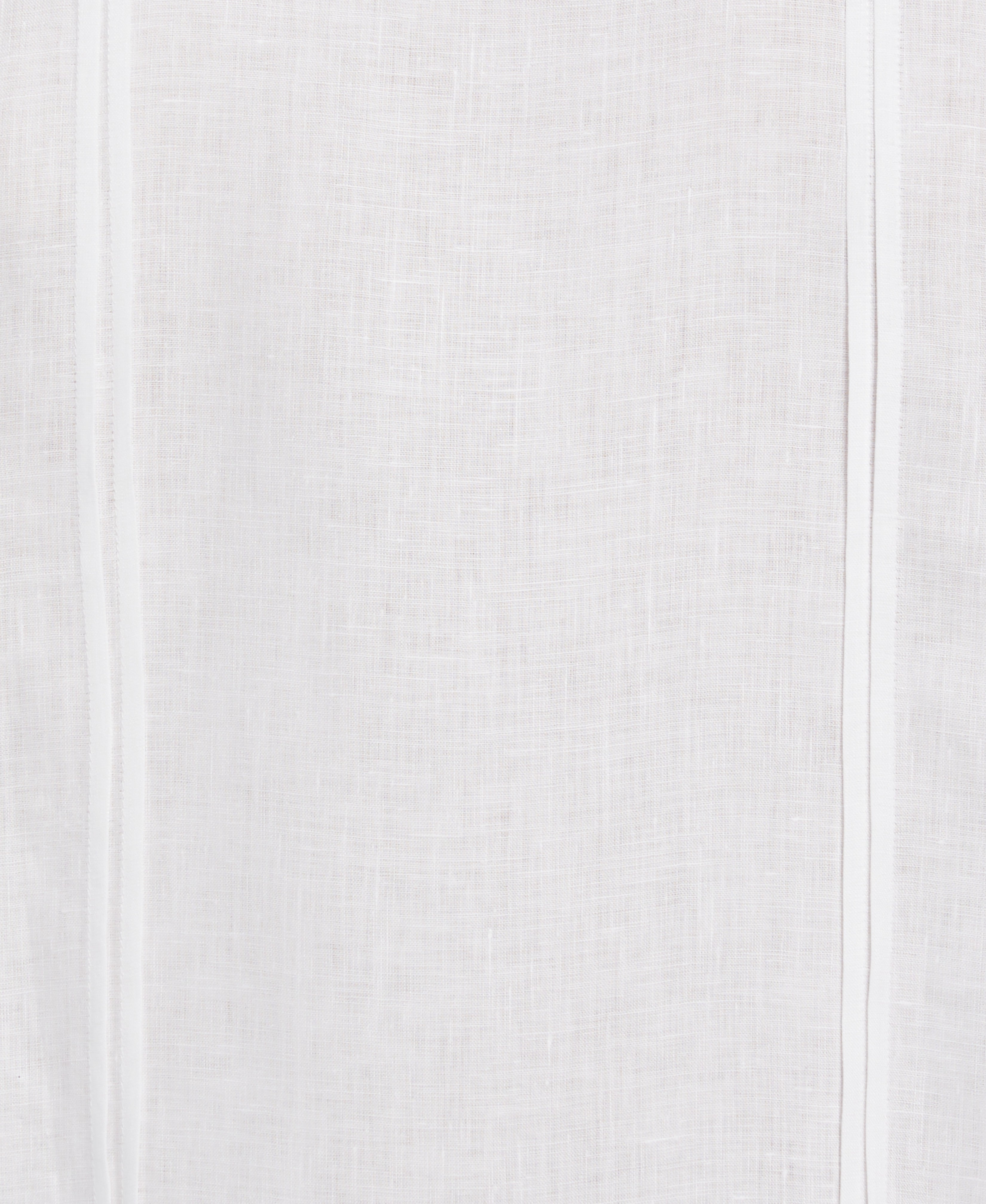 Solid Linen Guayabera Shirt With Contrast Embroidery