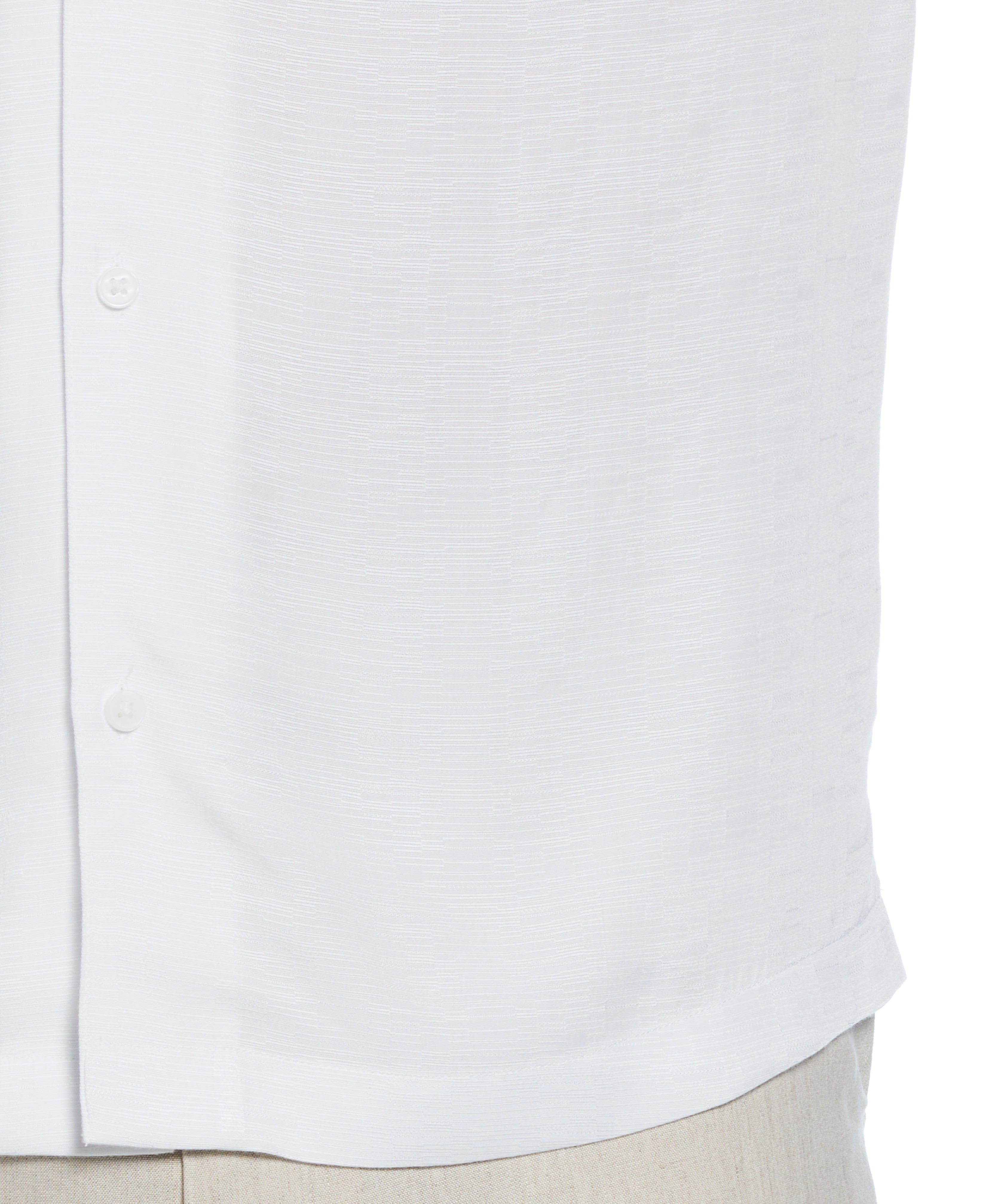 Solid Textured Cuban Collar Shirt