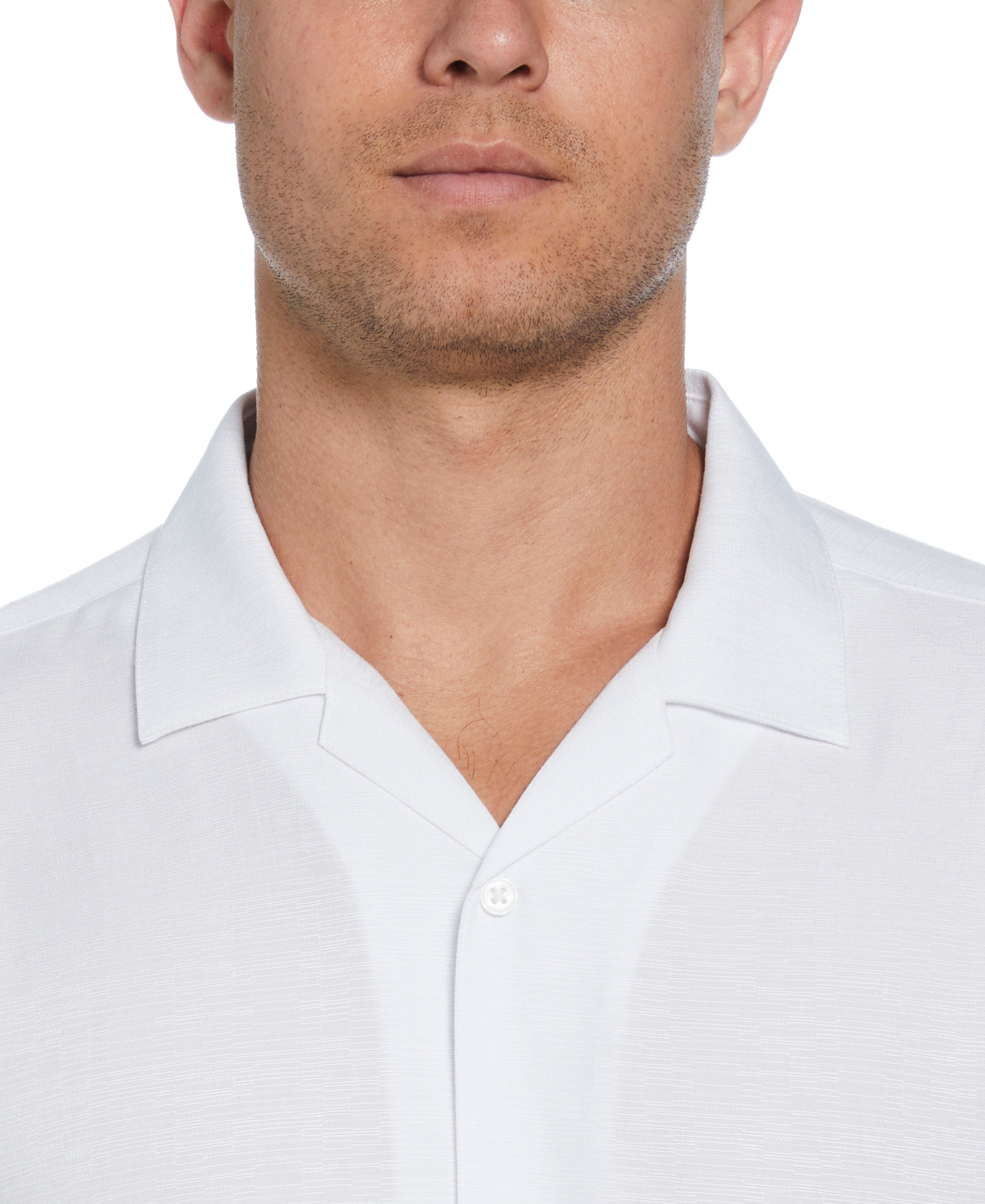 Solid Textured Cuban Collar Shirt