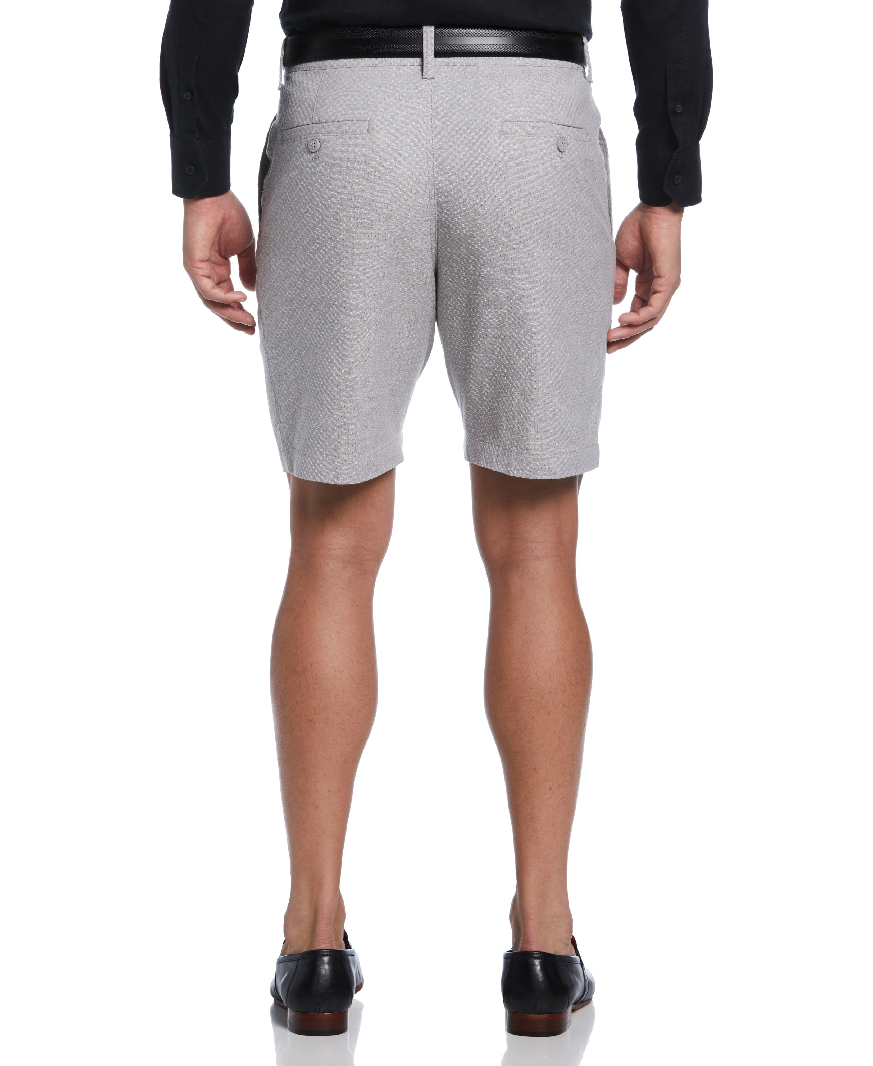 Textured Linen-Blend Flat Front Short