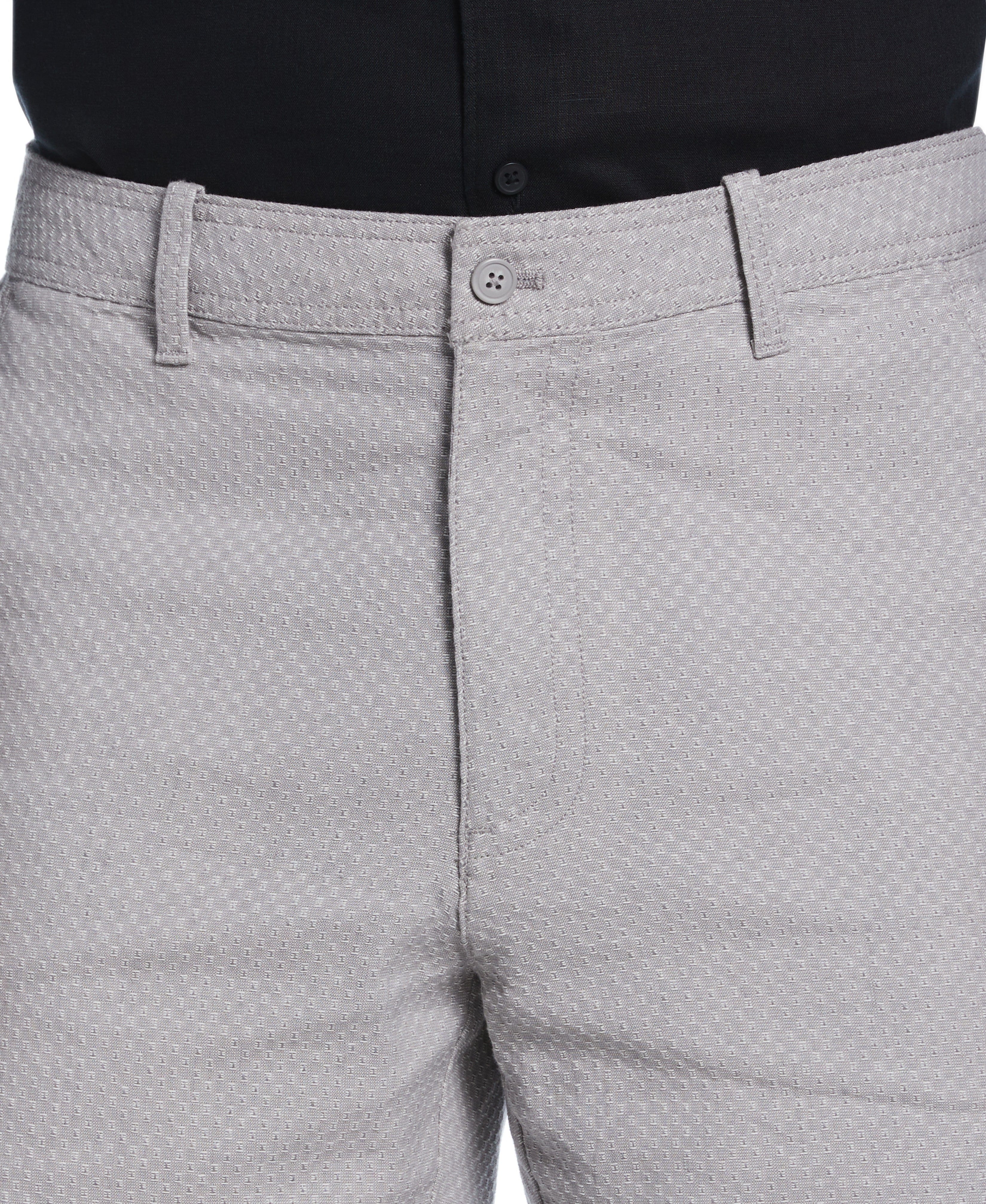 Textured Linen-Blend Flat Front Short