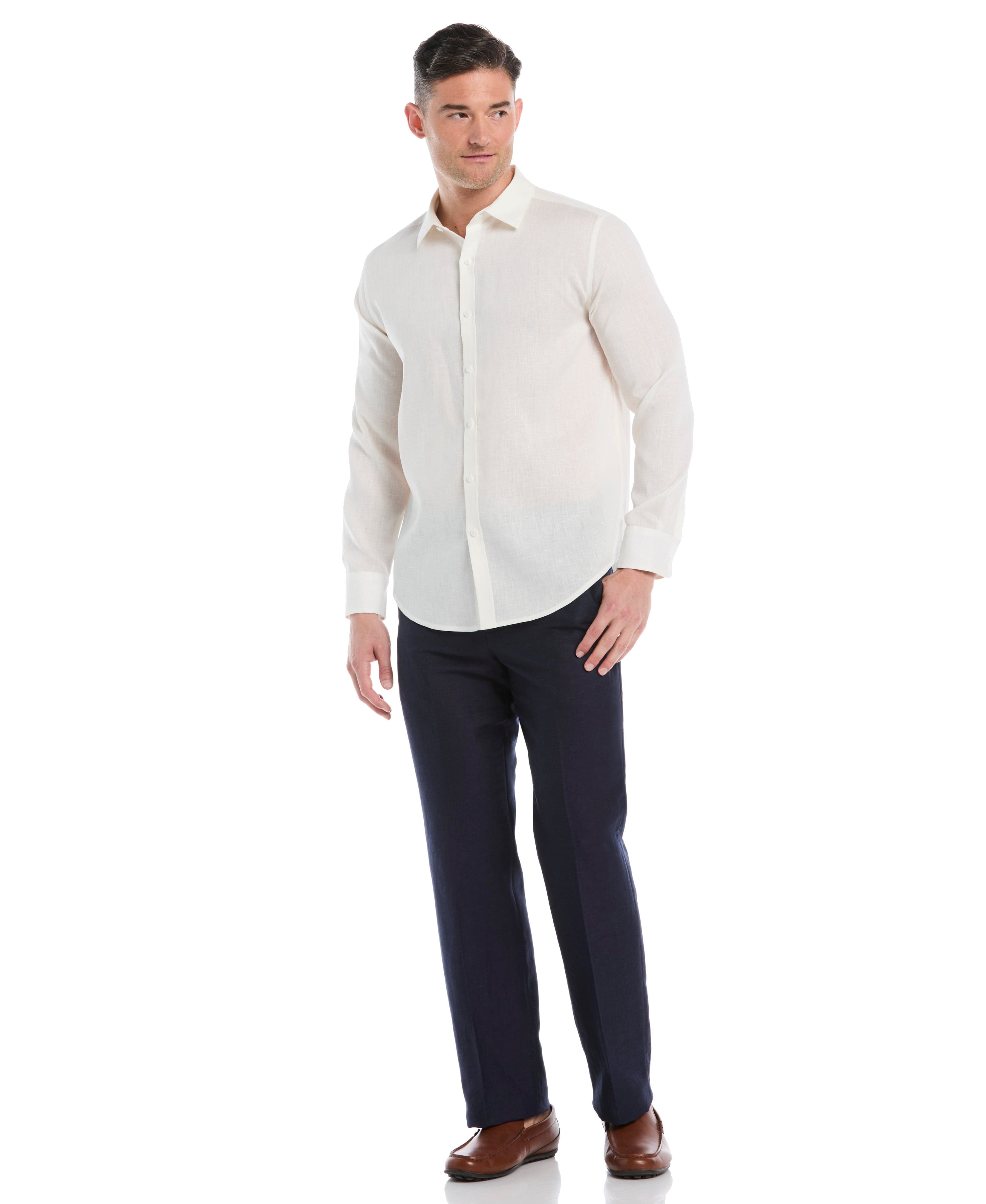 Travelselect™ Linen-Blend Long Sleeve Shirt