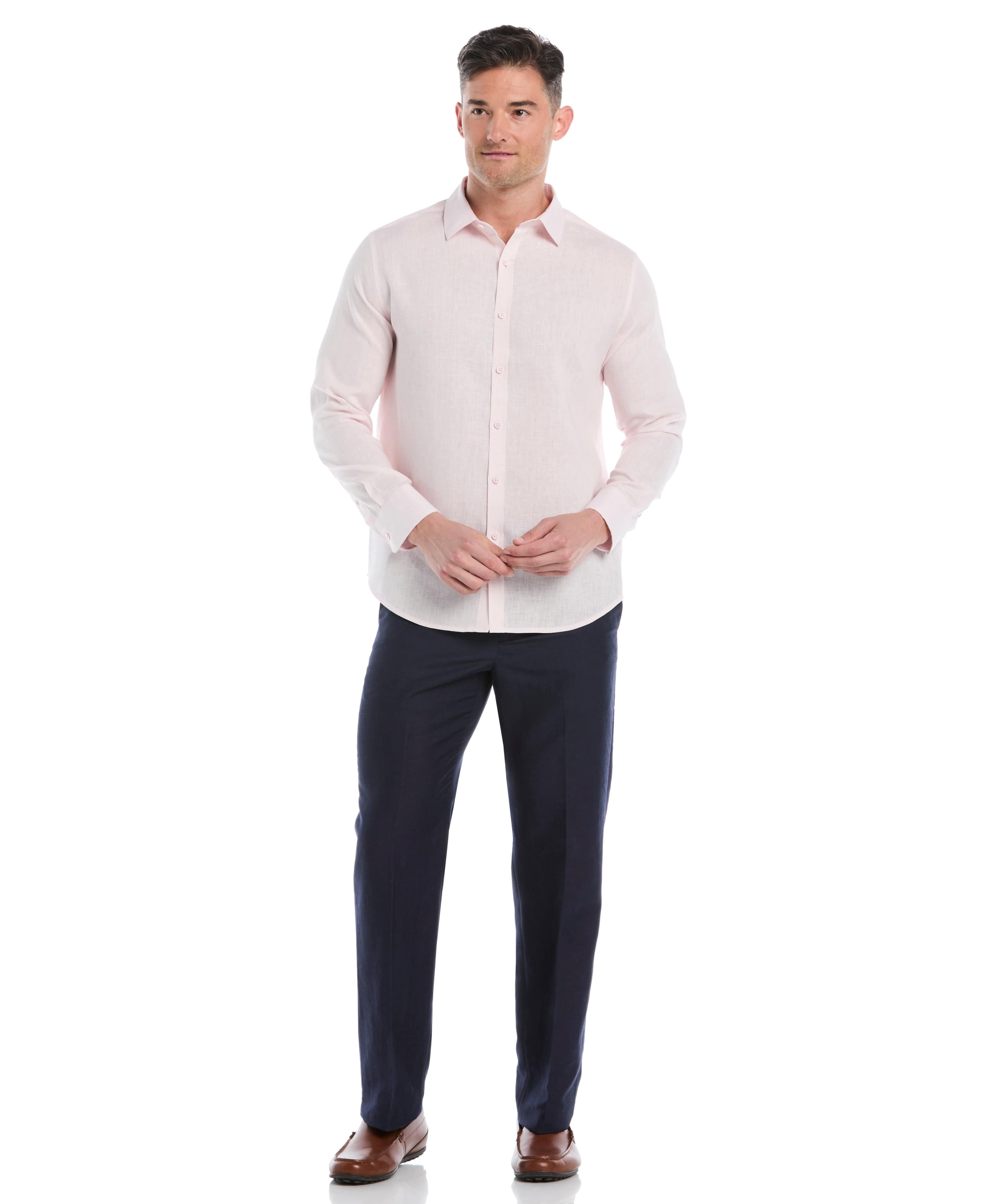 Travelselect™ Linen-Blend Long Sleeve Shirt