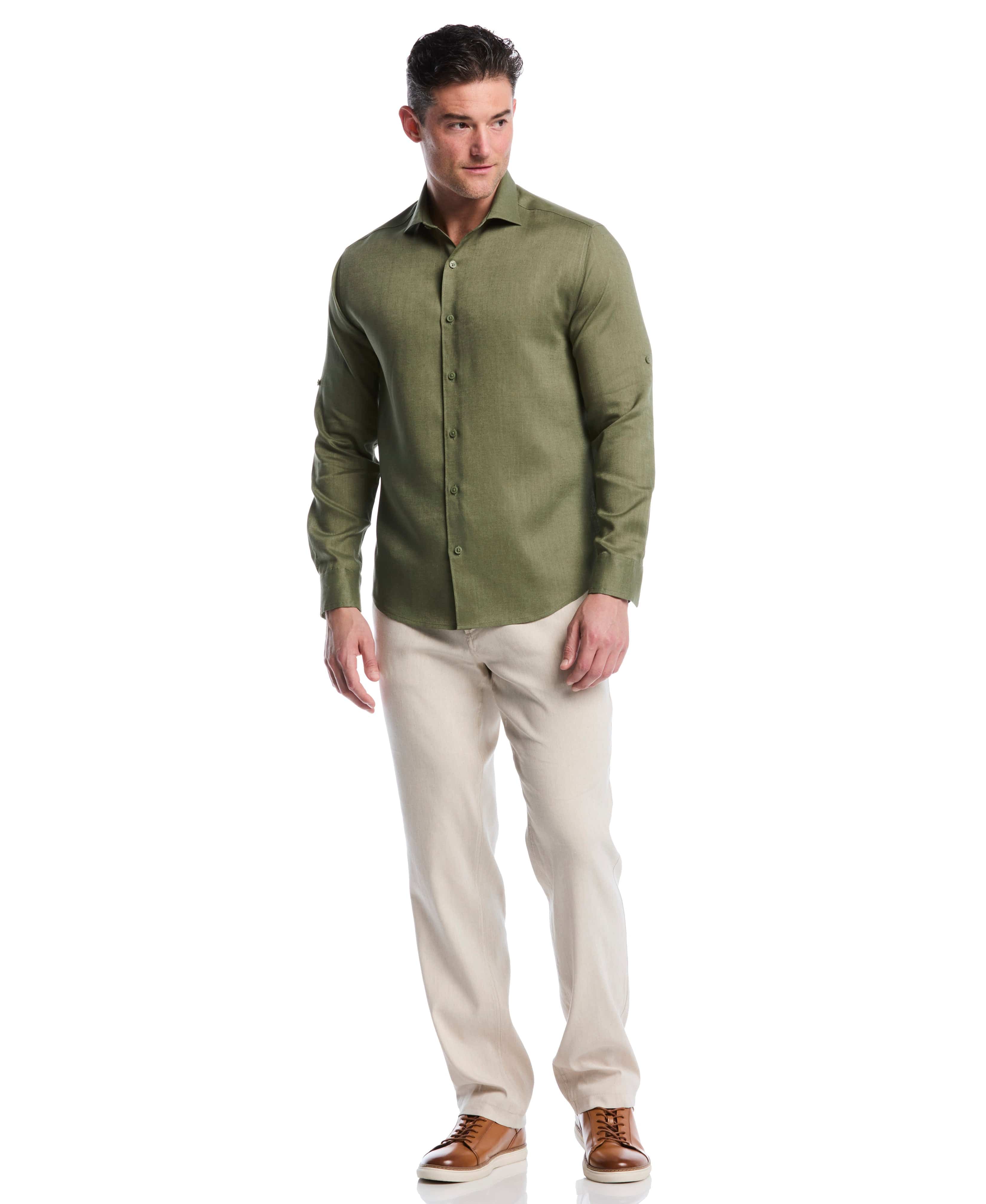 Travelselect™ Linen-Blend Rolled Sleeve Shirt