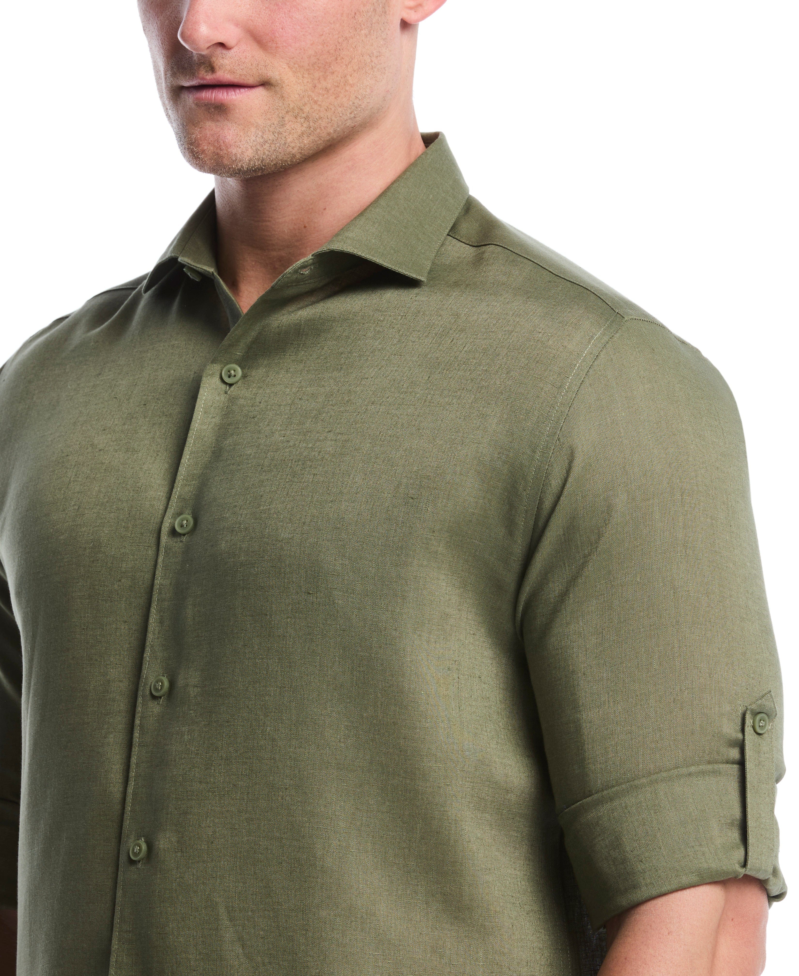 Travelselect™ Linen-Blend Rolled Sleeve Shirt