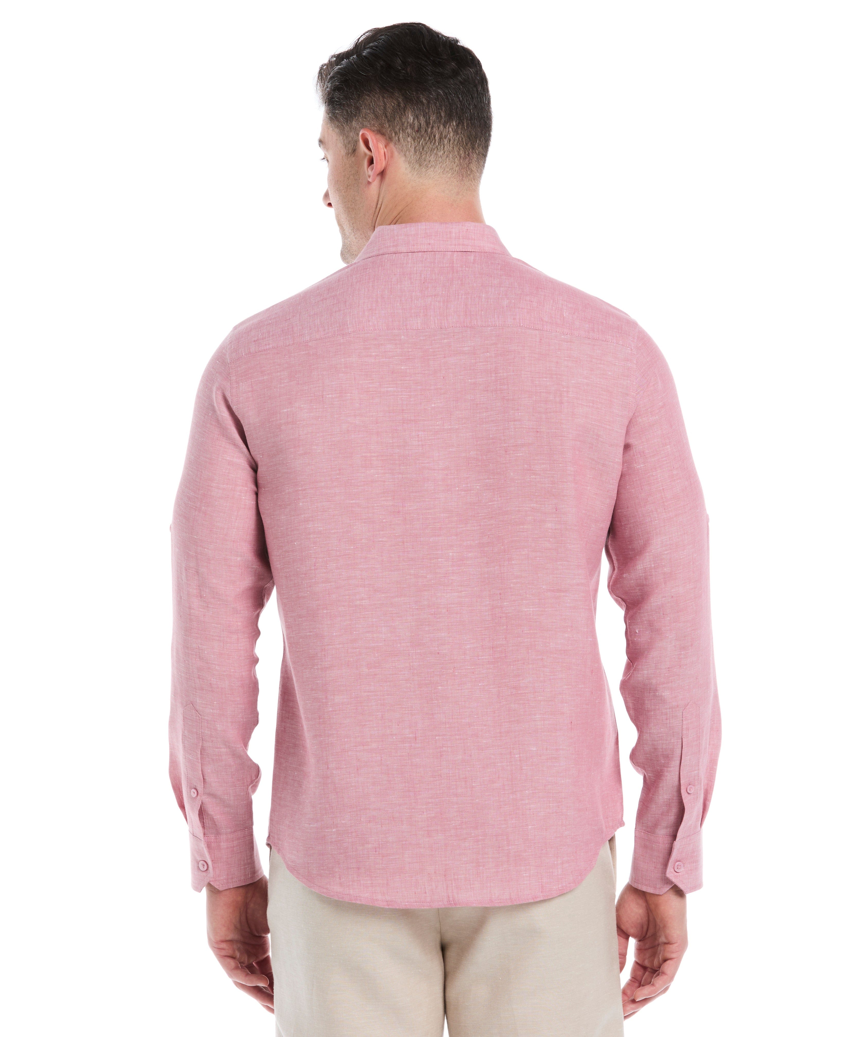Travelselect™ Linen-Blend Rolled Sleeve Shirt