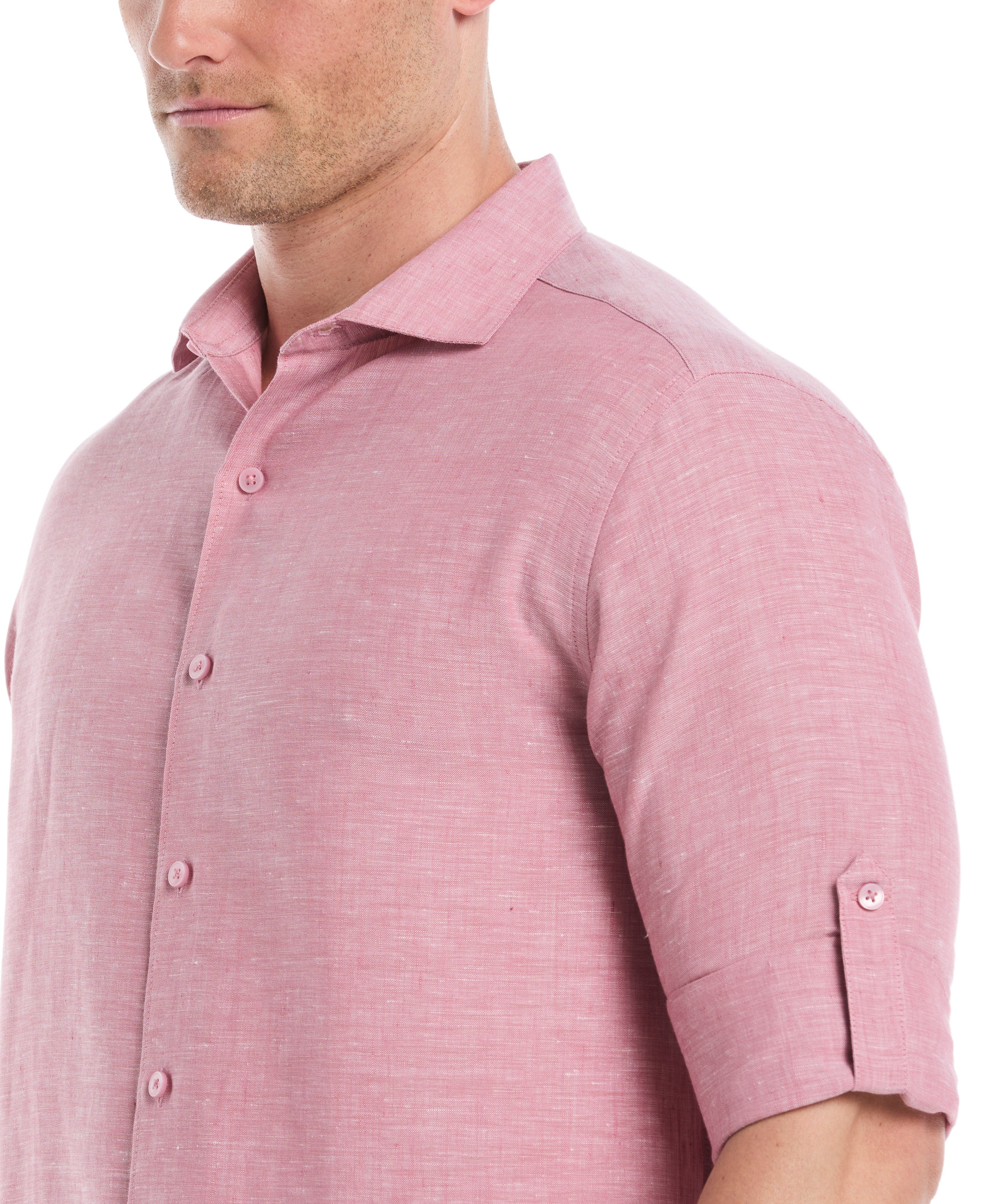 Travelselect™ Linen-Blend Rolled Sleeve Shirt