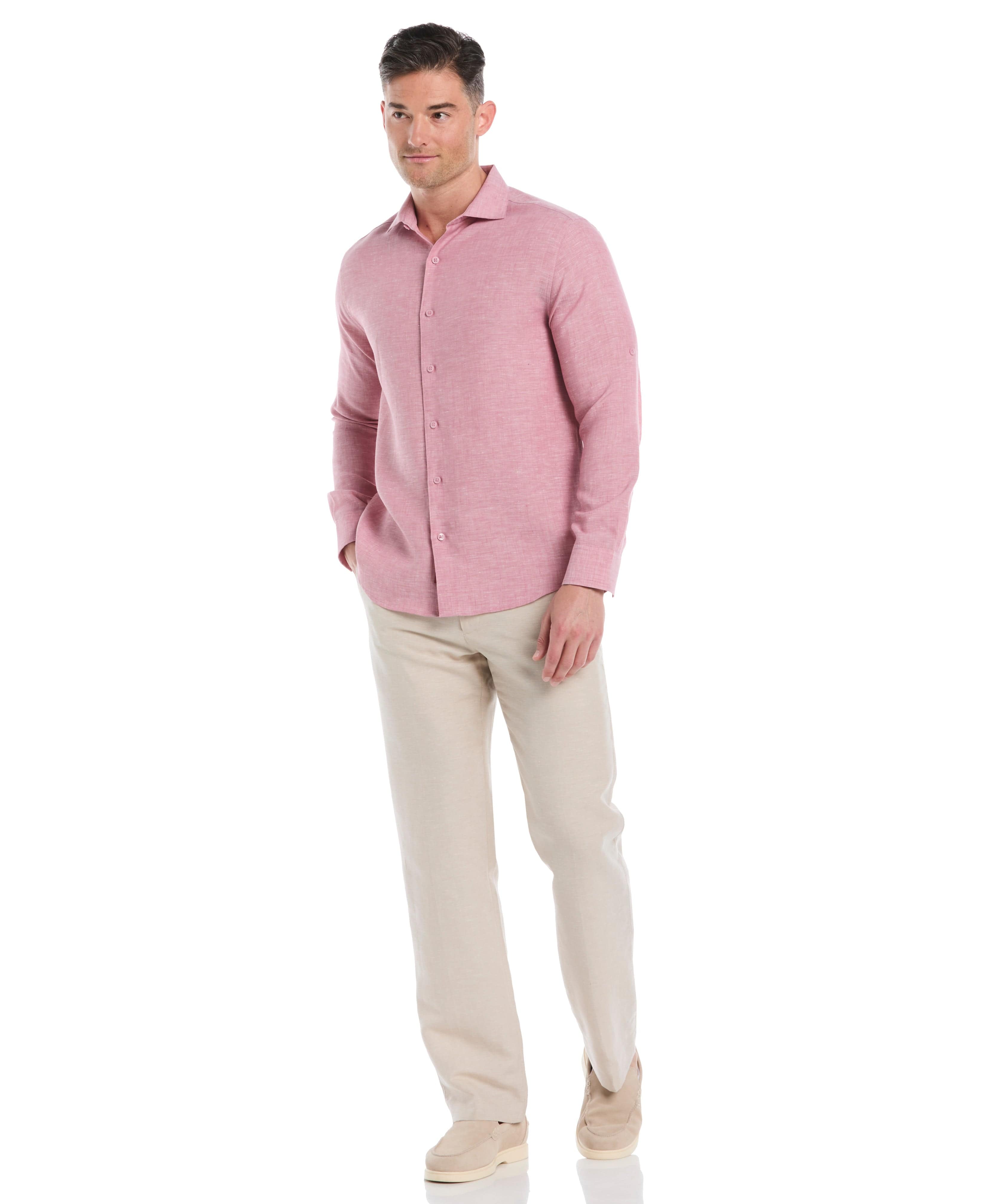 Travelselect™ Linen-Blend Rolled Sleeve Shirt