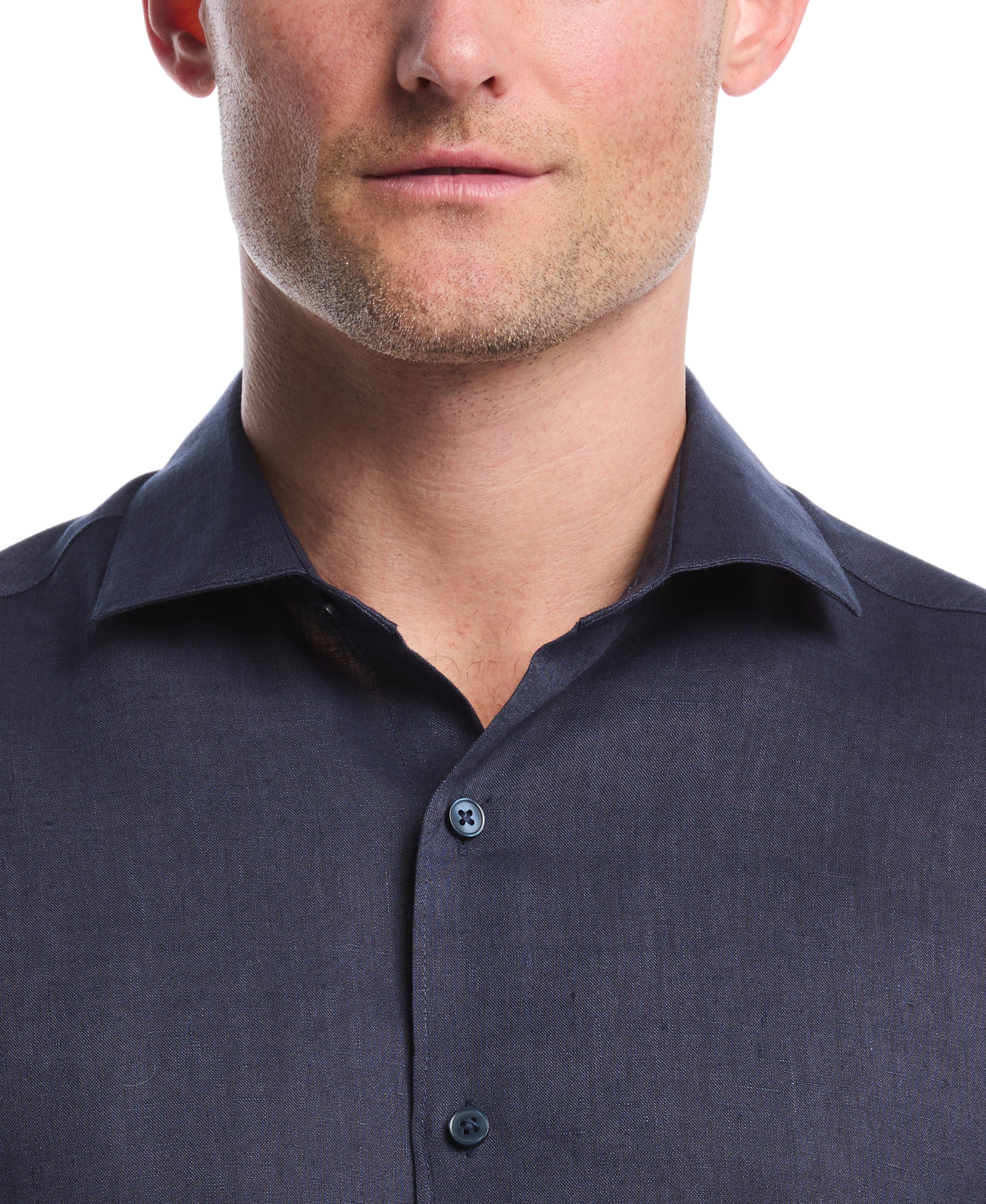 Travelselect™ Linen-Blend Rolled Sleeve Shirt