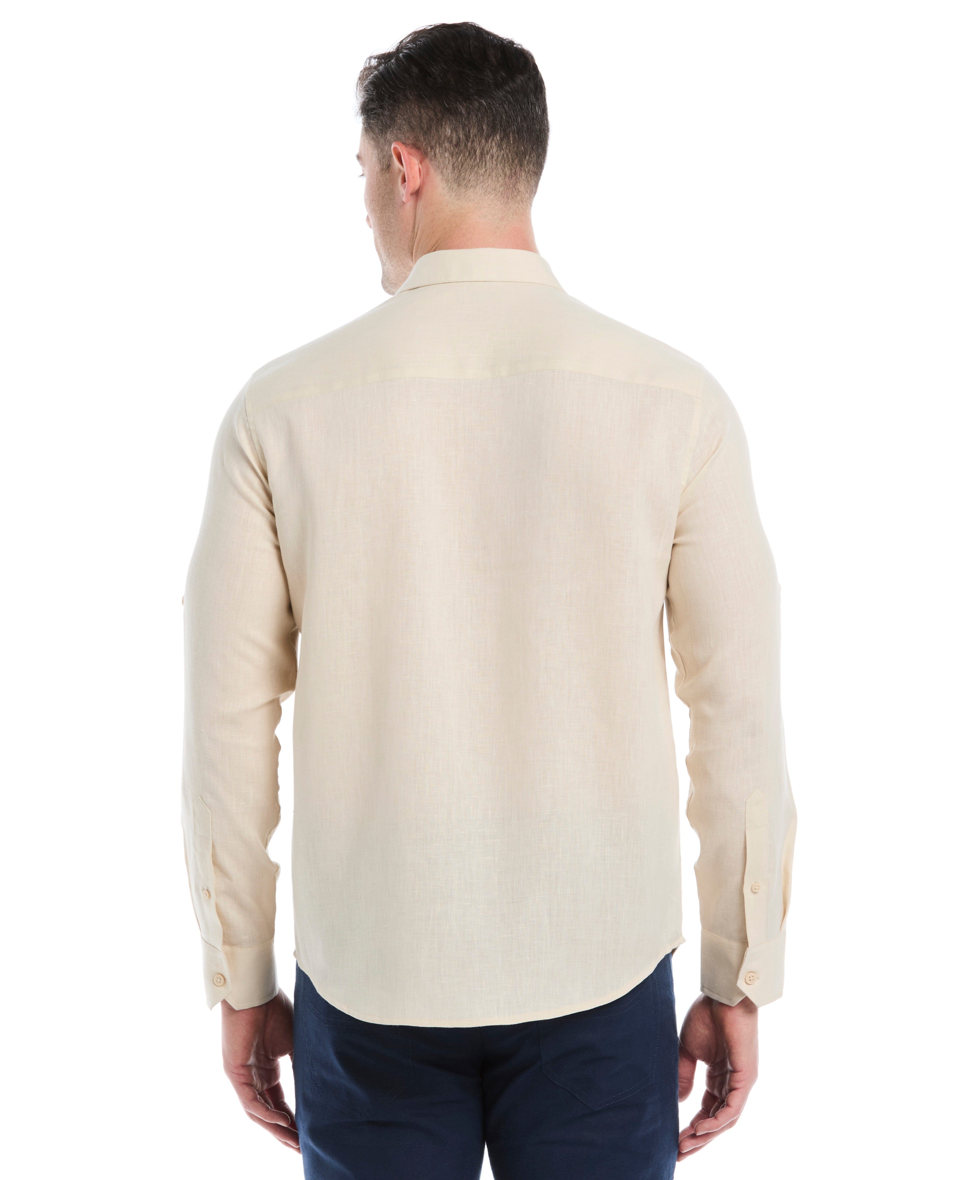 Travelselect™ Linen-Blend Rolled Sleeve Shirt