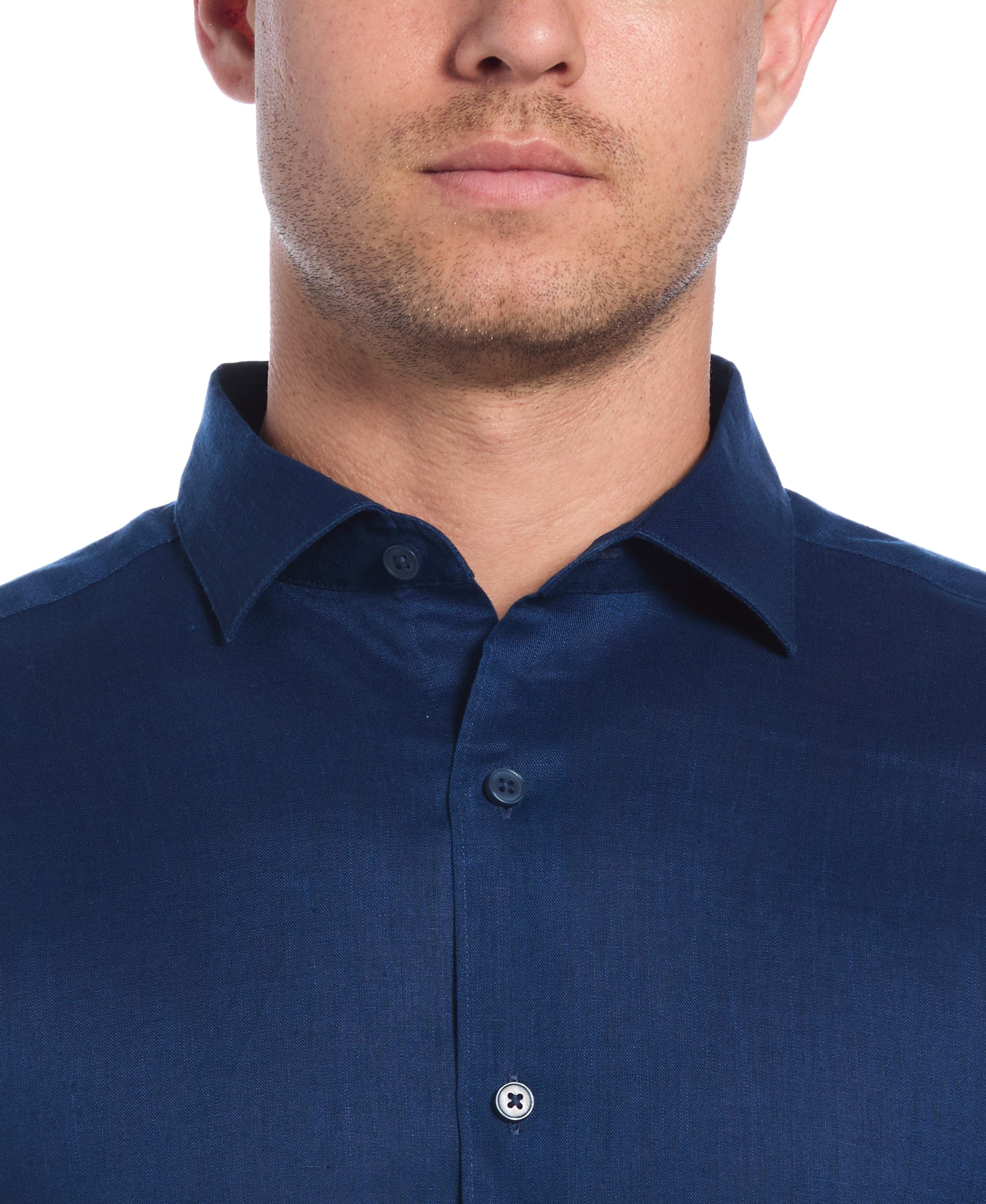 Travelselect™ Linen-Blend Rolled Sleeve Shirt