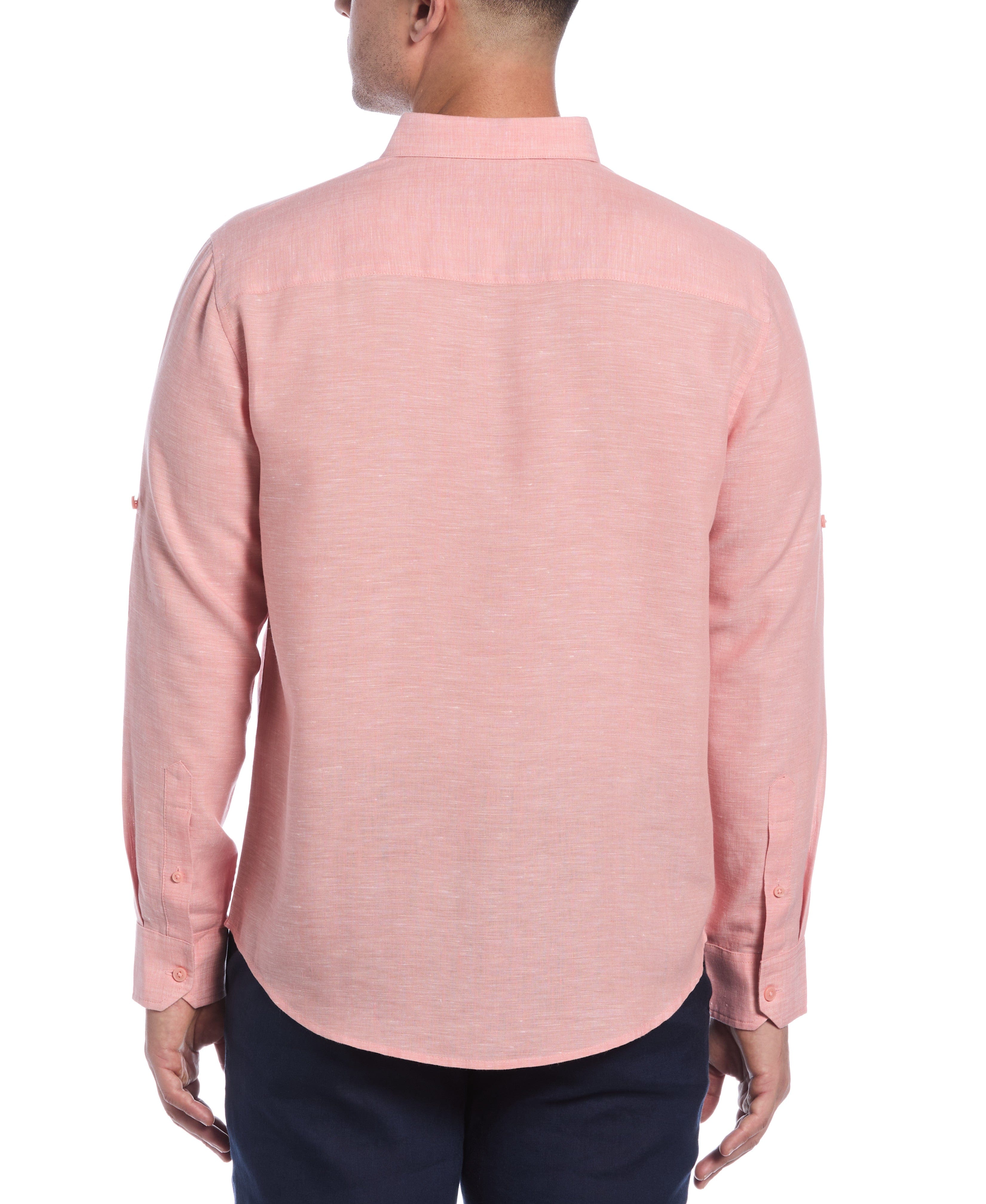 Travelselect™ Linen-Blend Rolled Sleeve Shirt