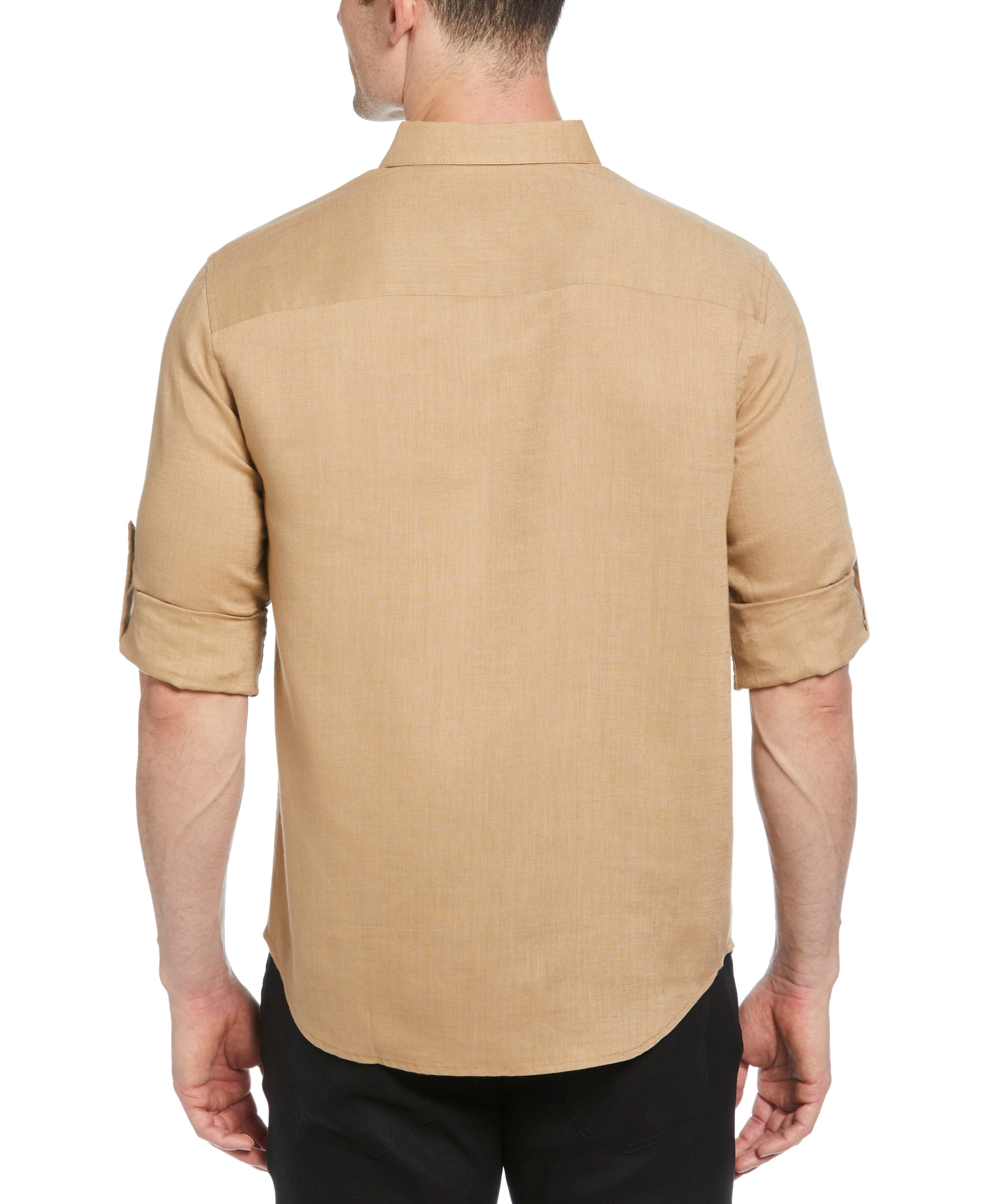 Travelselect™ Linen-Blend Rolled Sleeve Shirt
