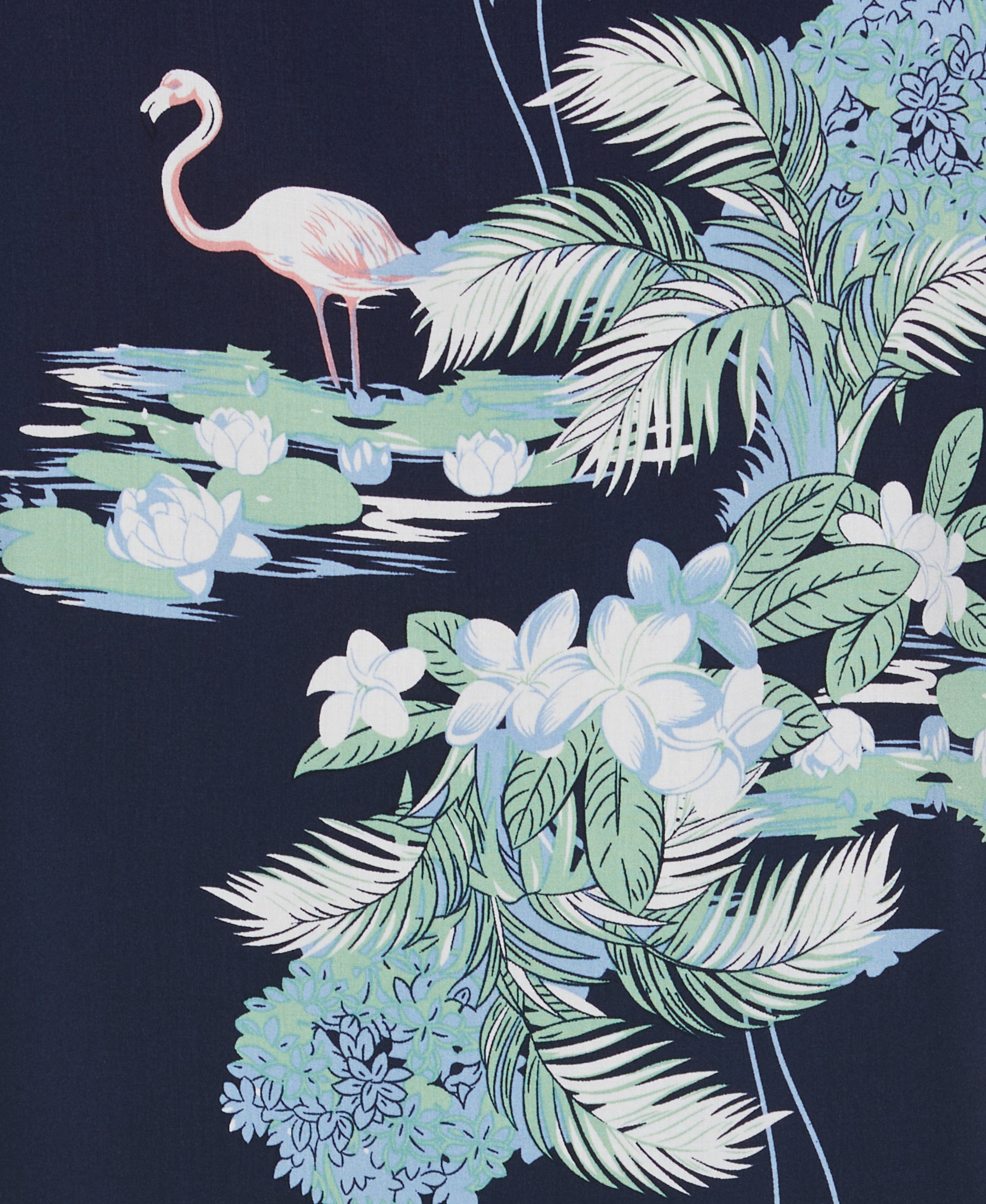 Tropical Flamingo Print Shirt