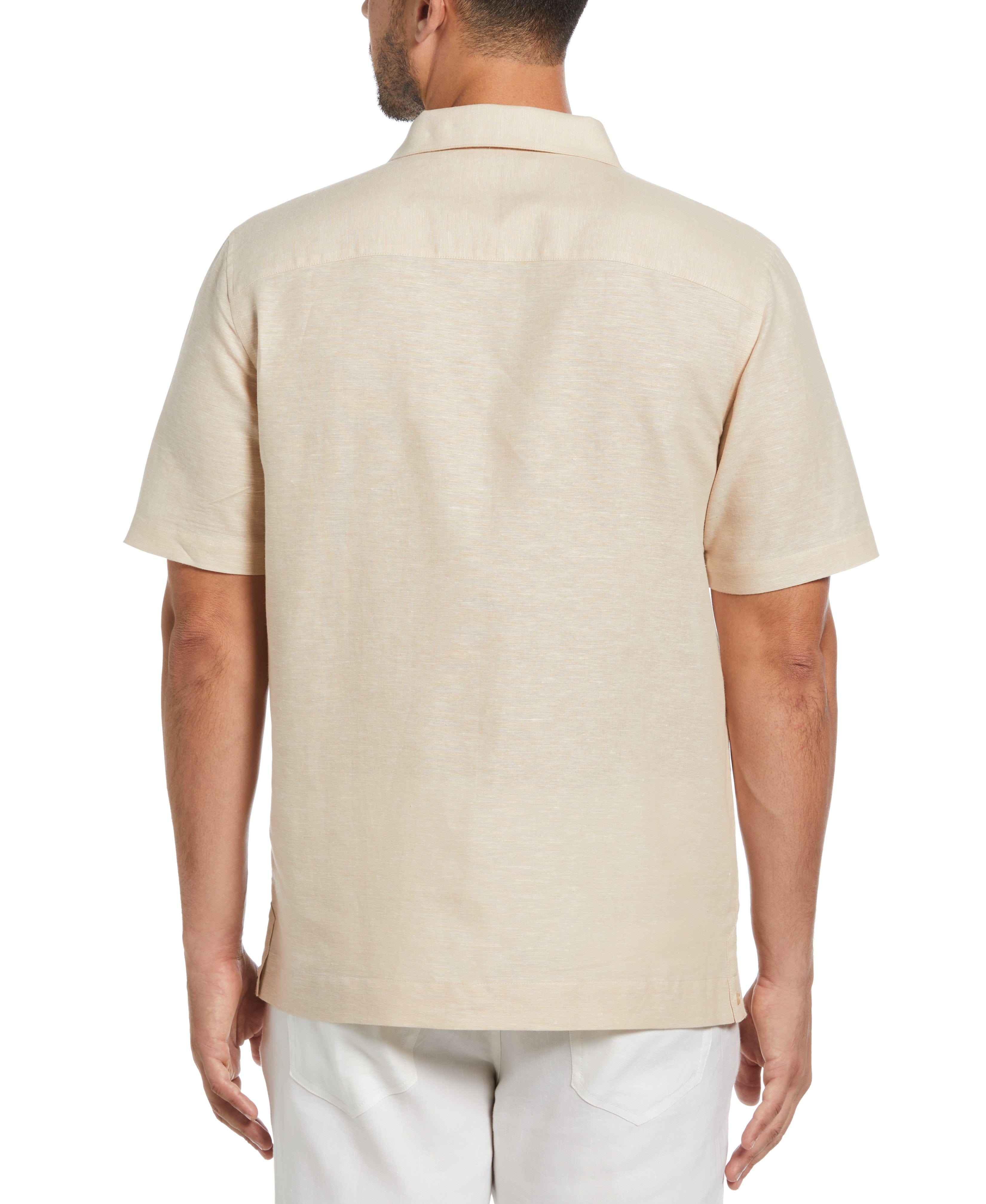 Two Pocket Embroidered Guayabera Shirt