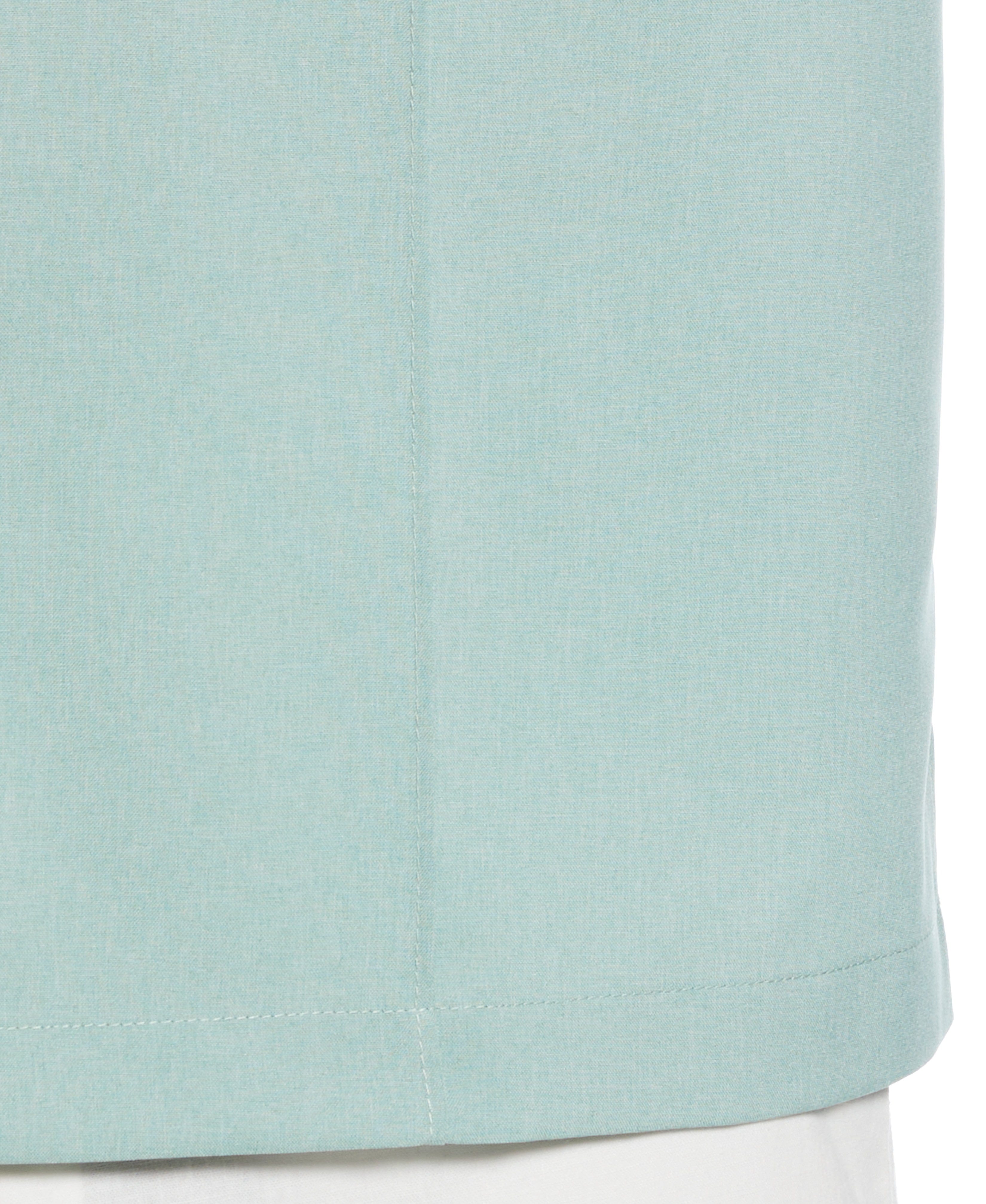 Two-Tone Cross Tuck Chambray Shirt