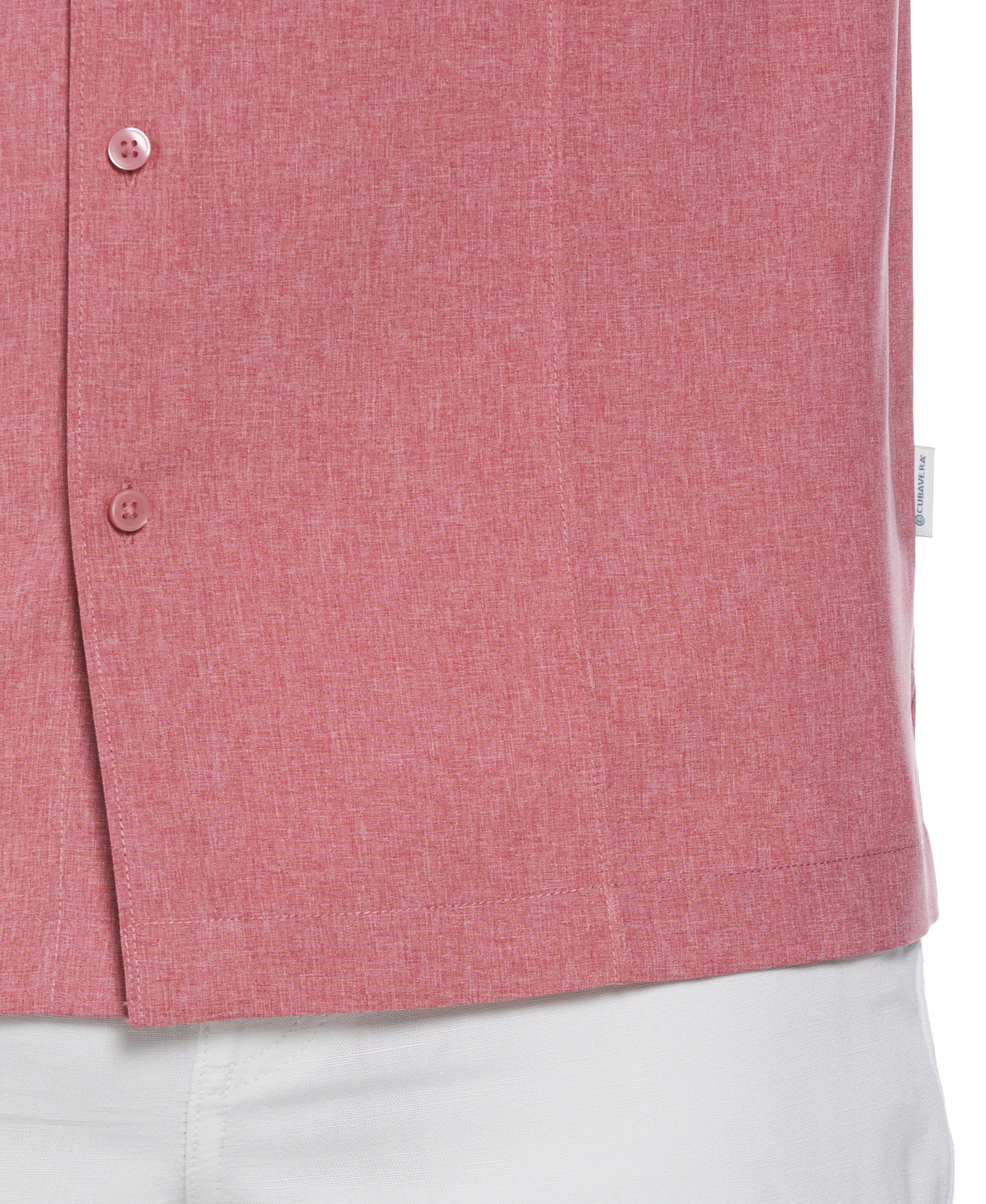 Two-Tone Cross Tuck Chambray Shirt