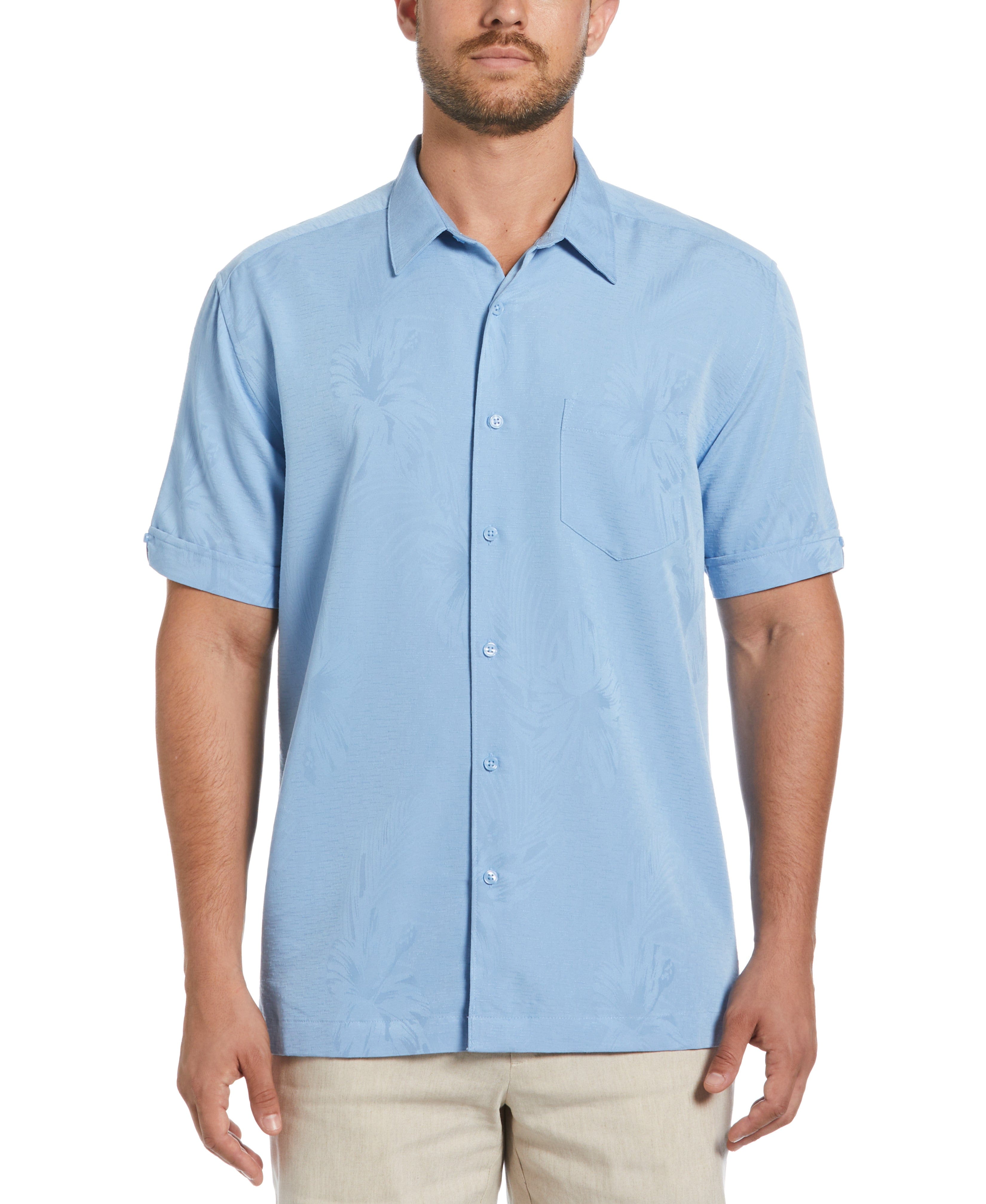Two-Tone One Pocket Floral Print Shirt