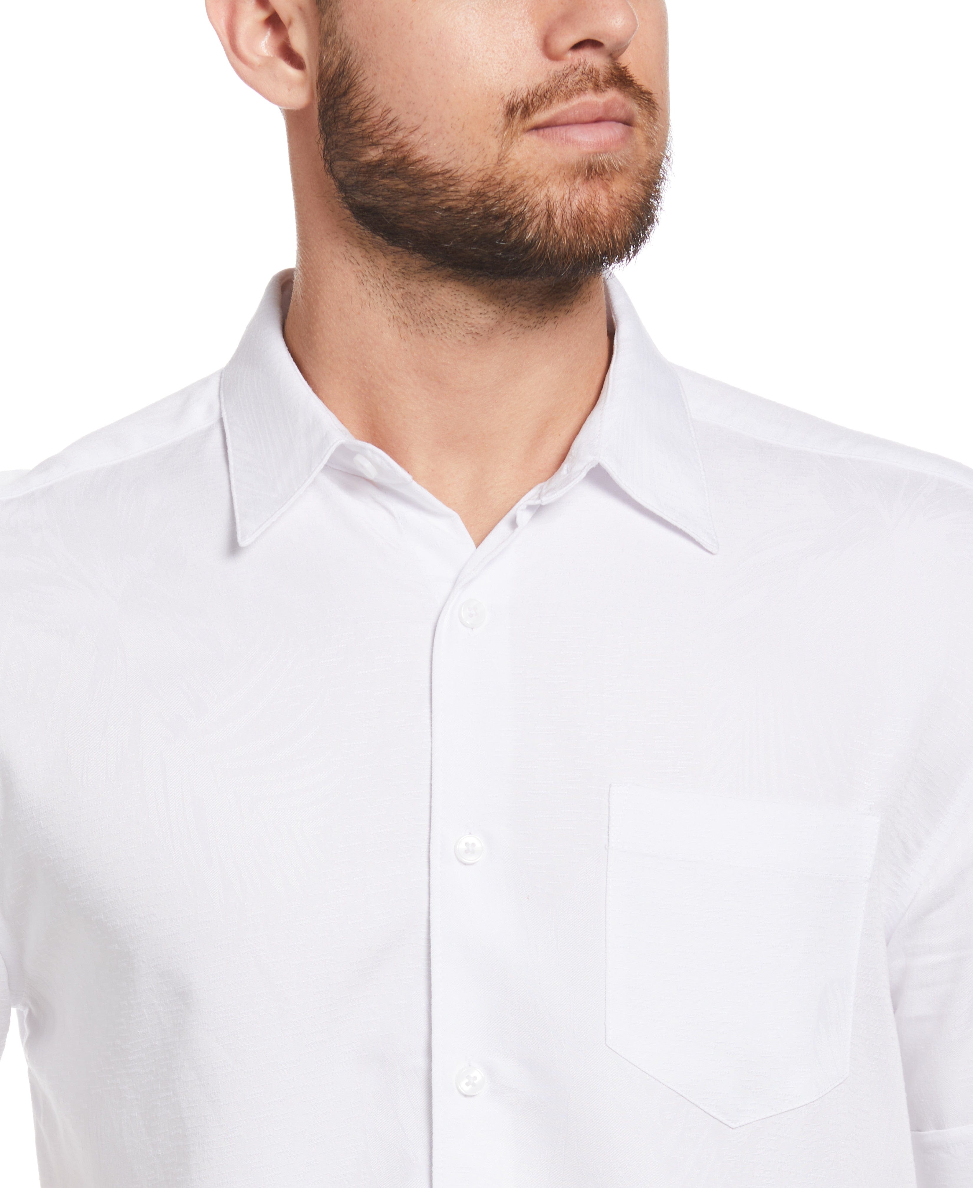 Two-Tone One Pocket Floral Print Shirt