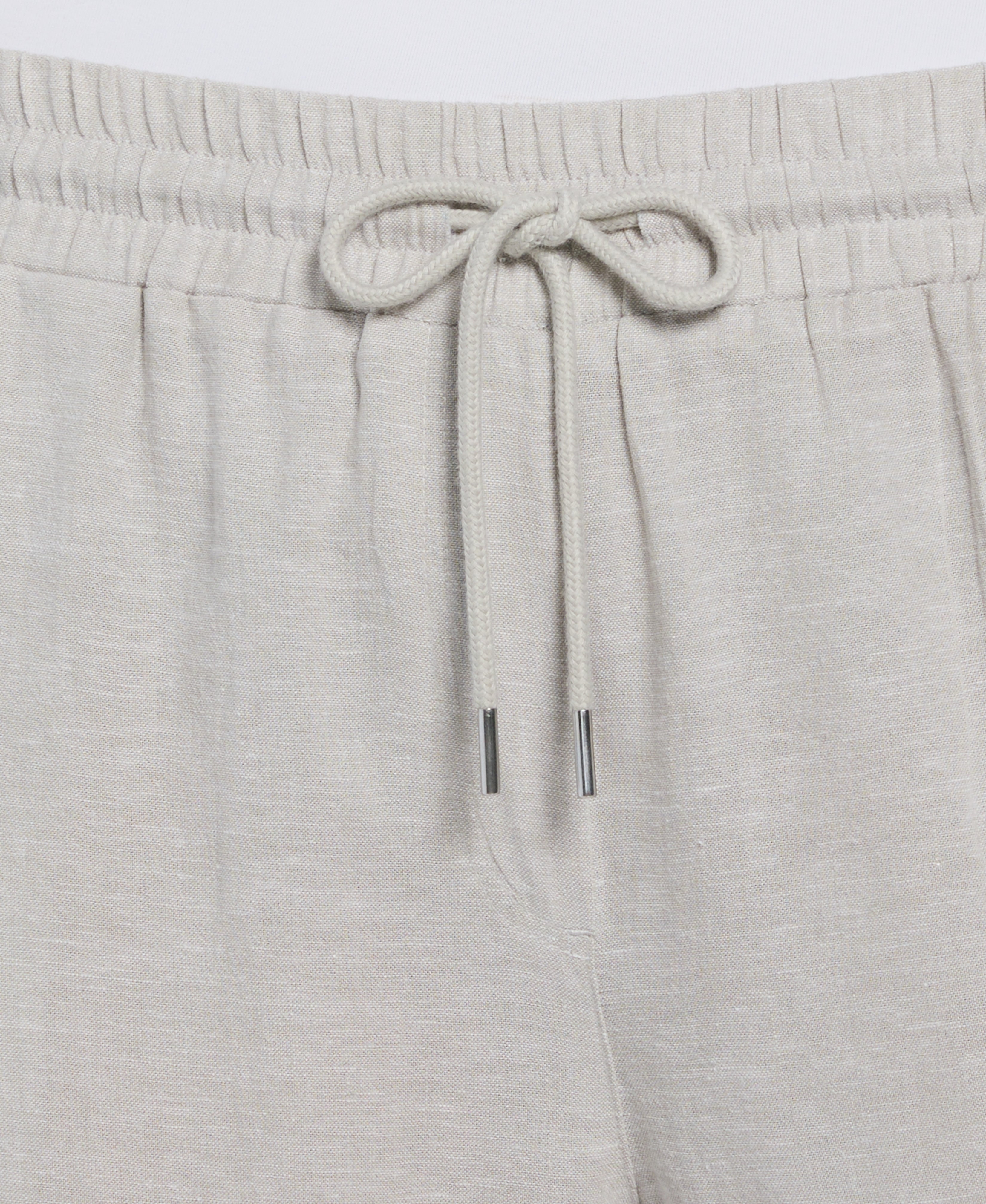 Women's Cross Dyed Linen Blend Wide Leg Drawstring Pant